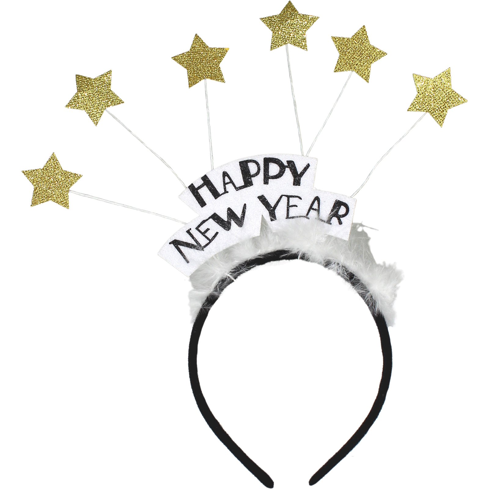 Gold Star Happy New Year Headband 
