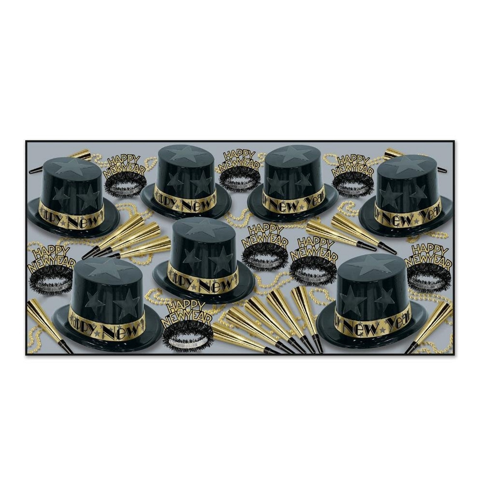 New Year Gold Star Party Kit (For 50 guests)