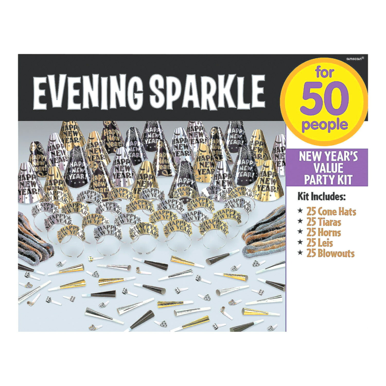 New Year Evening Sparkle 50 Guests Party Kit