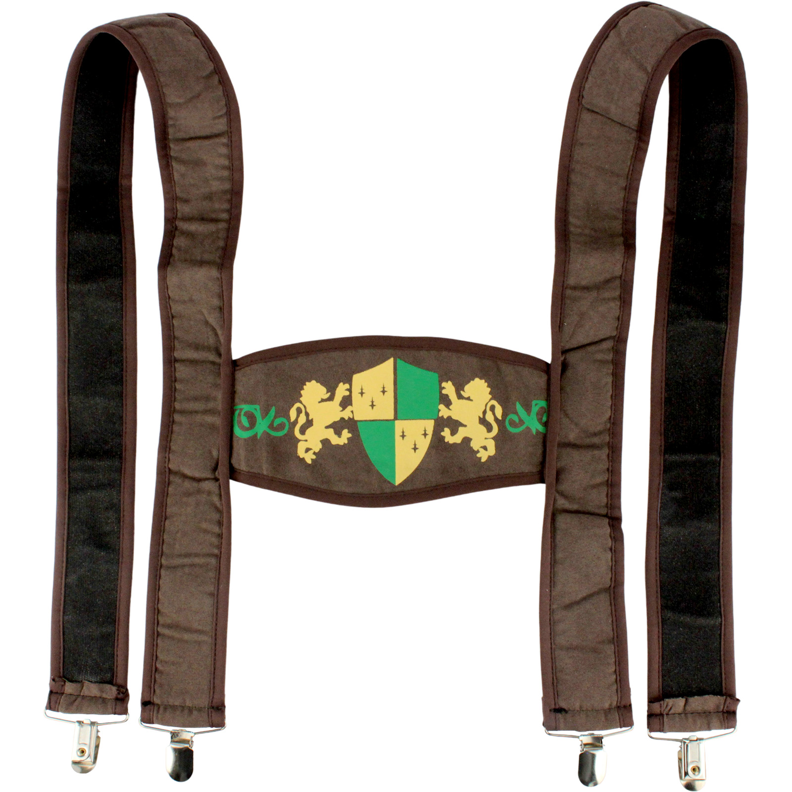 Oktoberfest Brown Padded Suspender Braces 