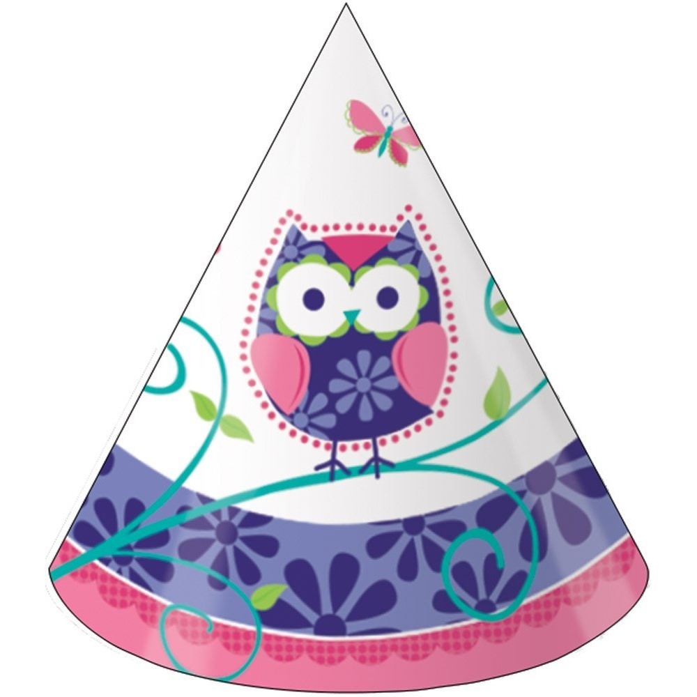 Owl Pal Party Hats (Pack of 8)