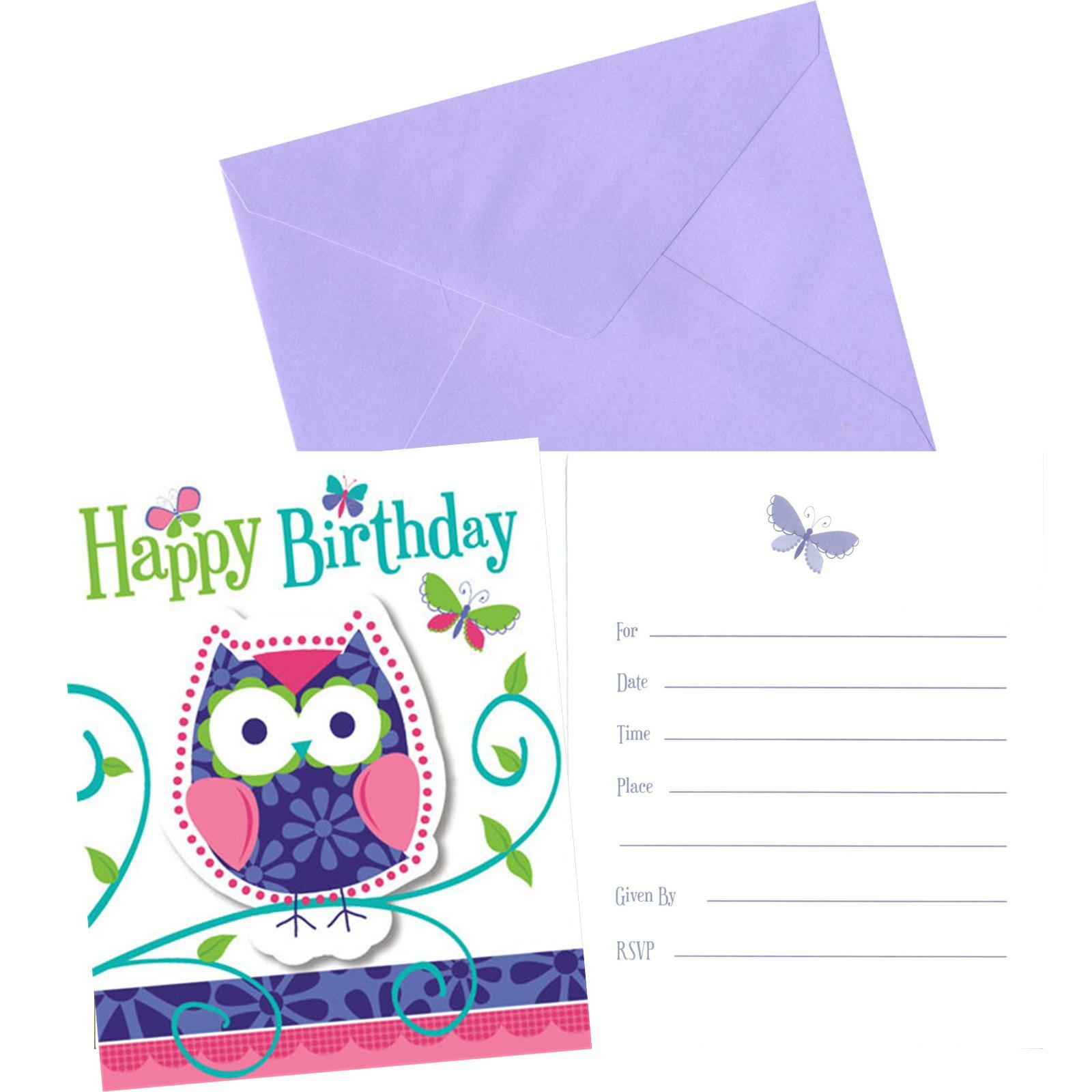 Owl Pal Party Invitations (Pack of 8)