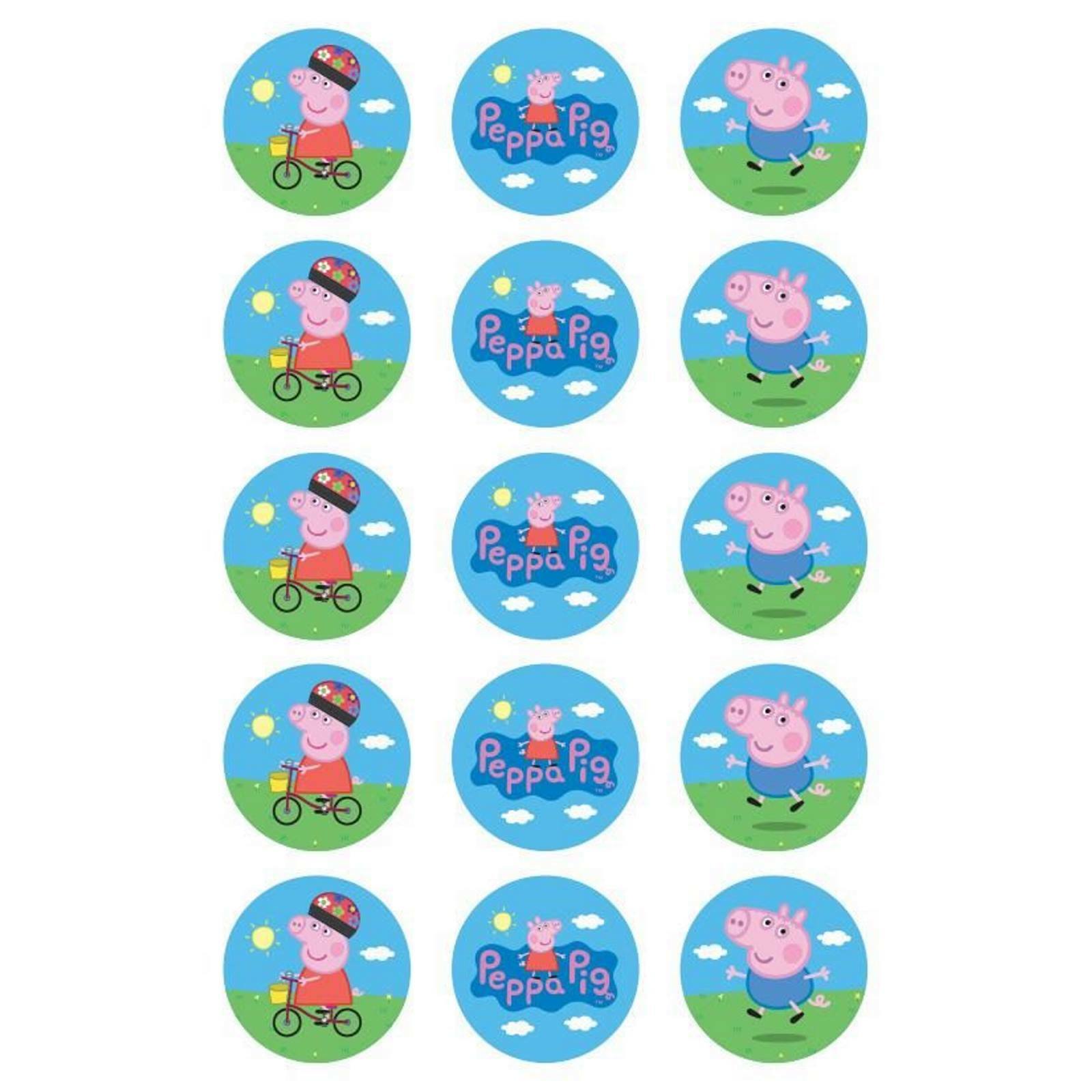 Peppa Pig Edible Cupcake Decorations (Pack of 15)