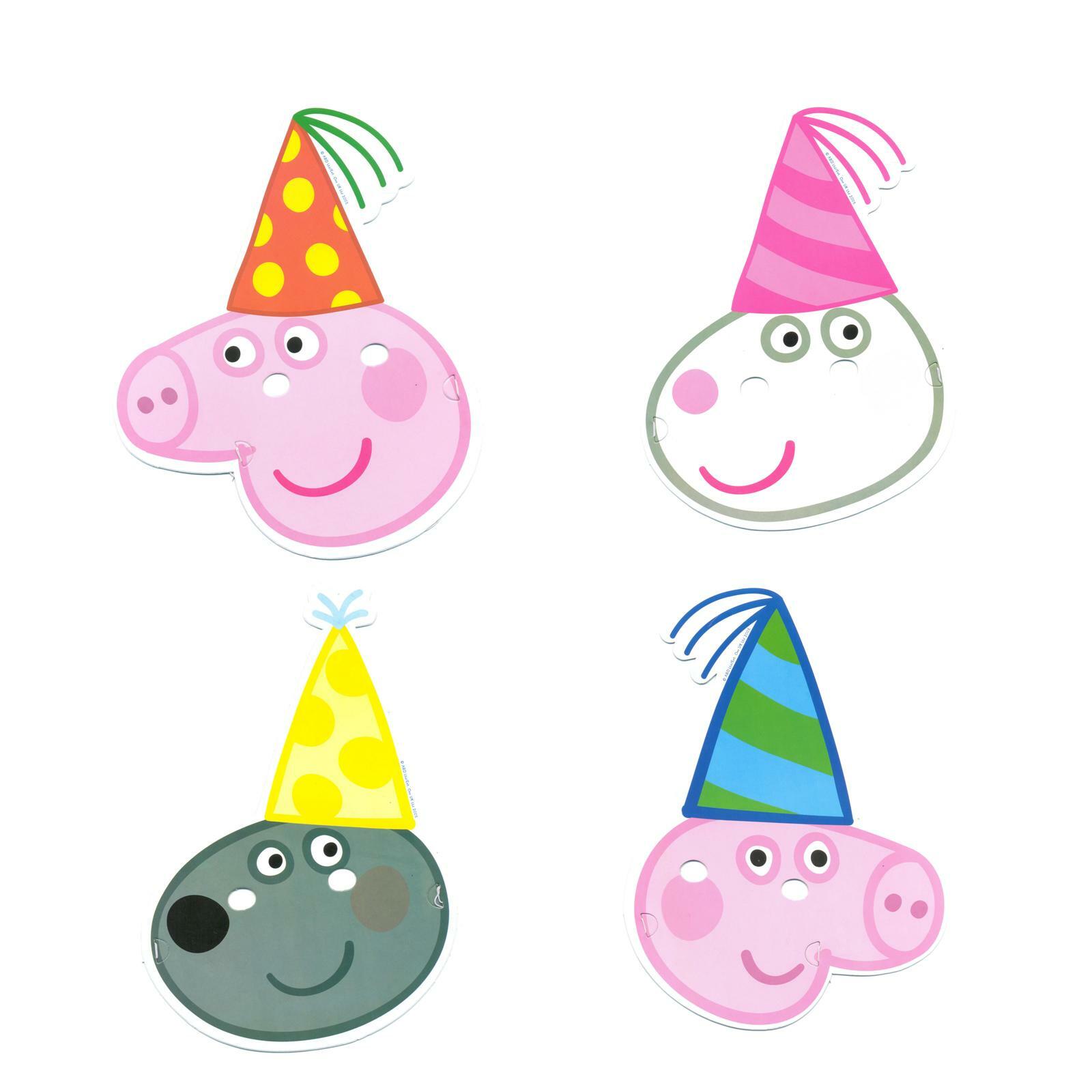 Peppa Pig Party Masks (Pack of 8)