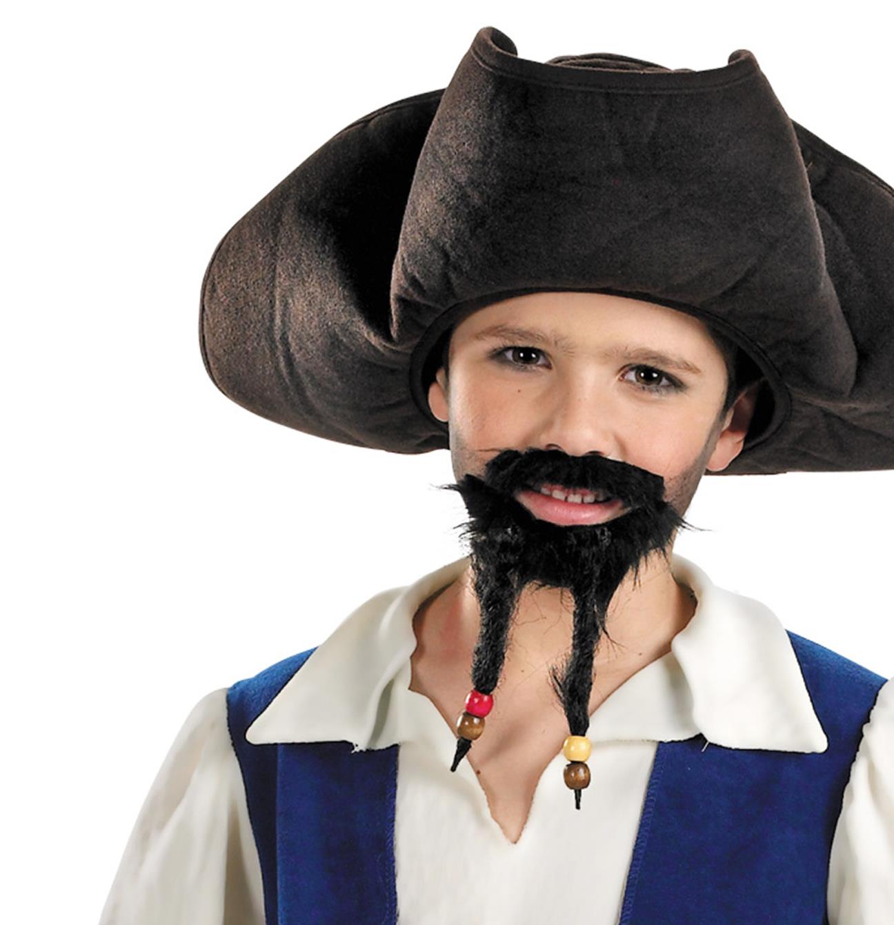 Pirates of the Caribbean Jack Sparrow Hat, Mustache & Goatee Child Accessory Kit