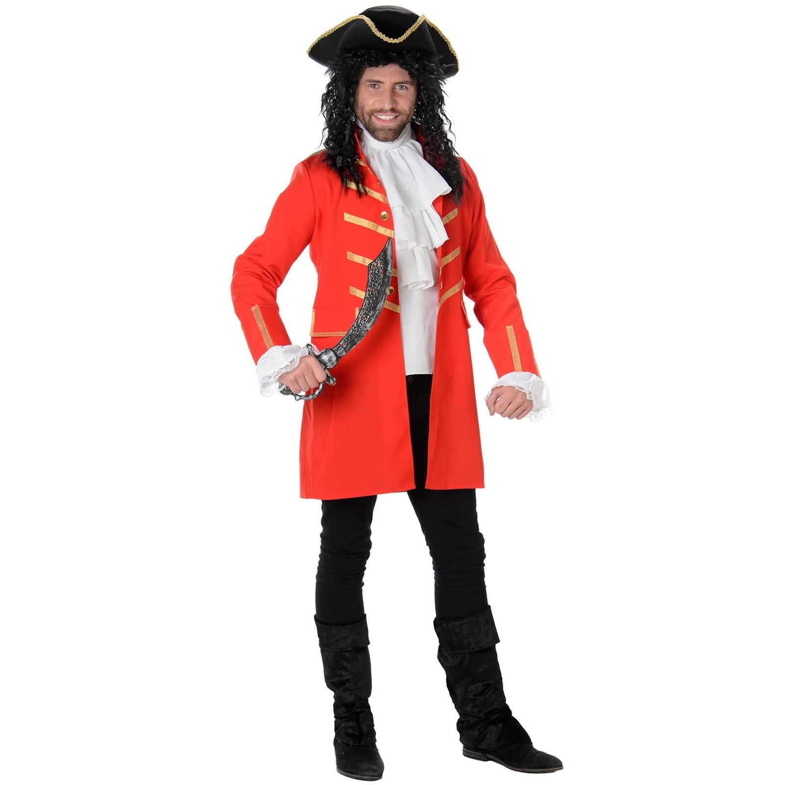 Red Pirate Mens Costume Medium