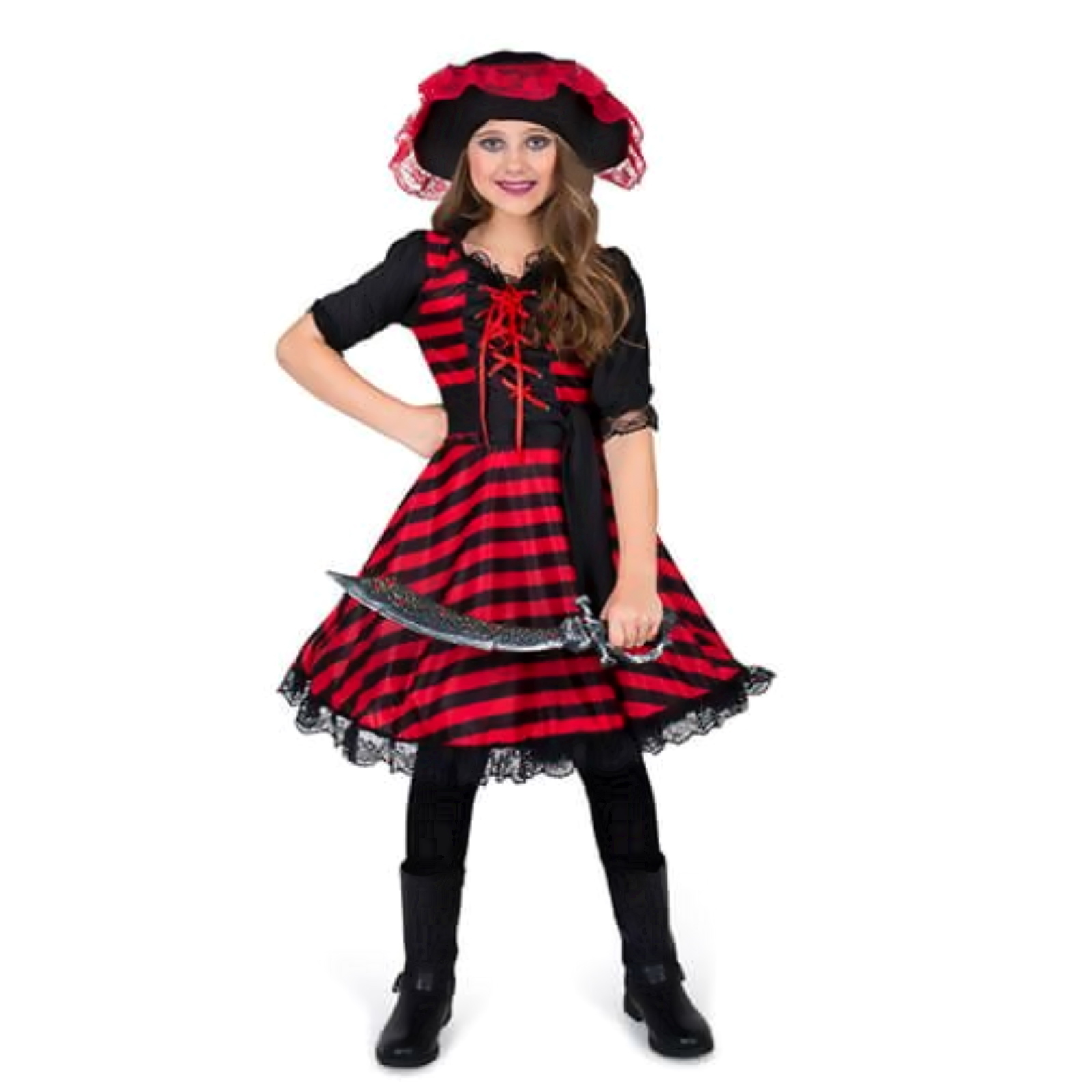 Caribbean Pirate Girl Childs Costume Medium
