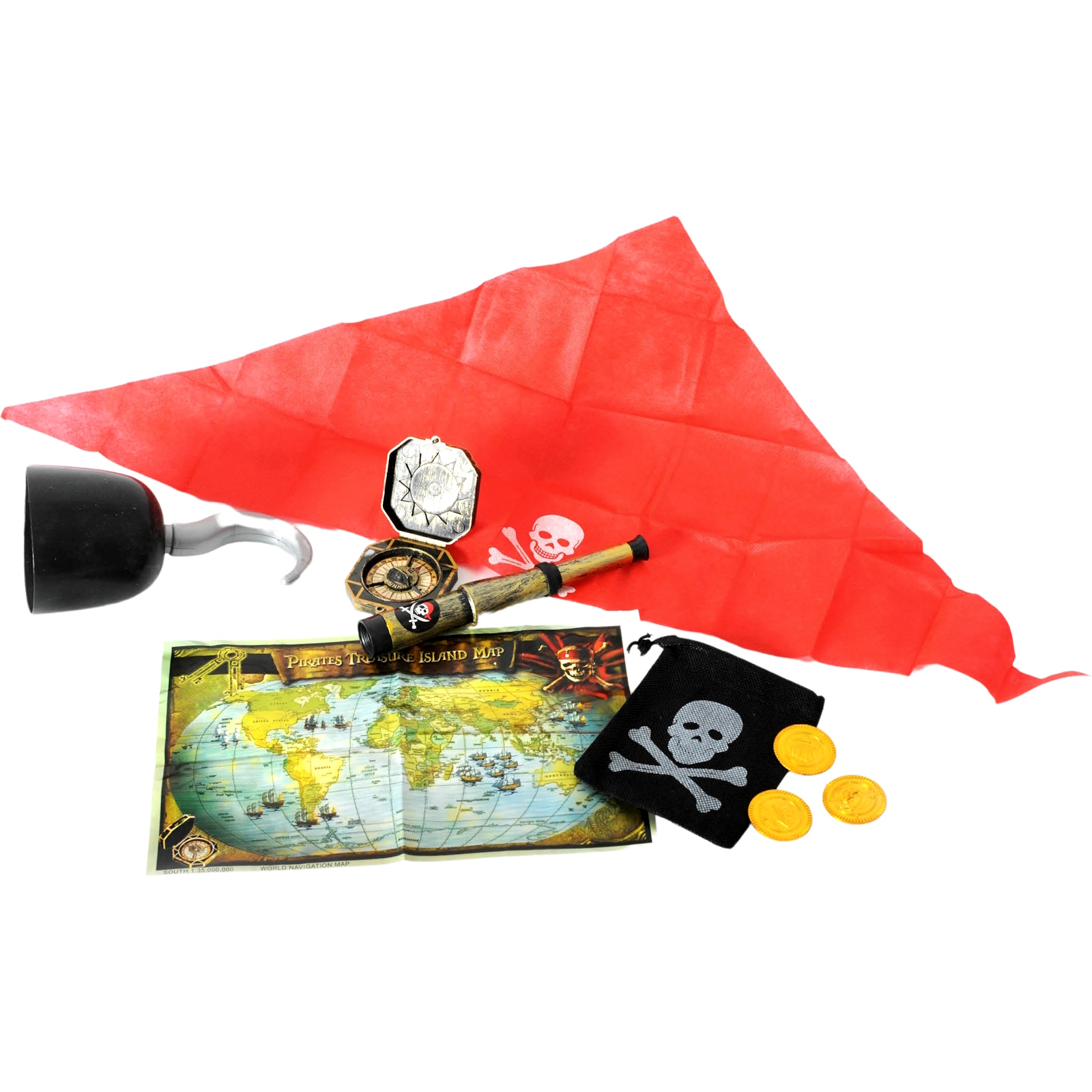 Pirate Costume Accessory Set  (7 Pieces)