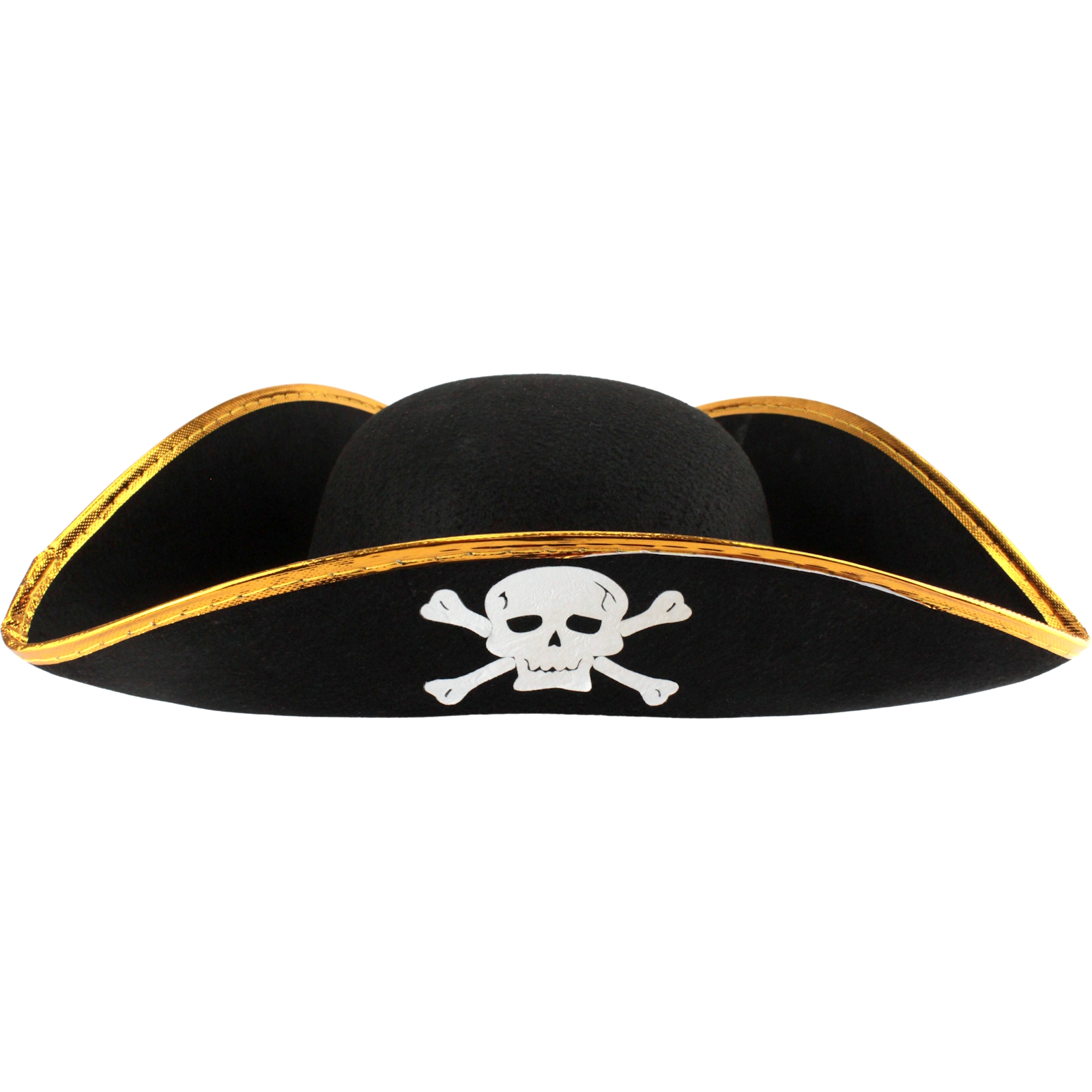 Adult Gold Rim Captain Pirate Hat