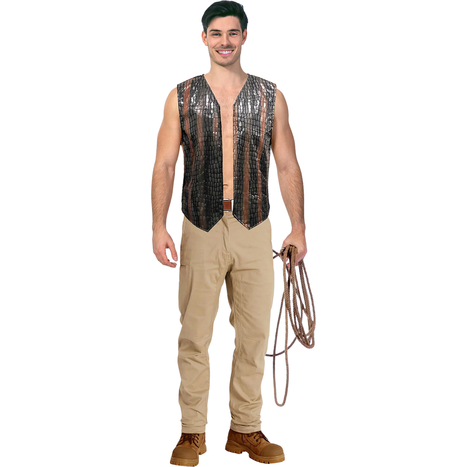 Men's Crocodile Vest Costume One Size 