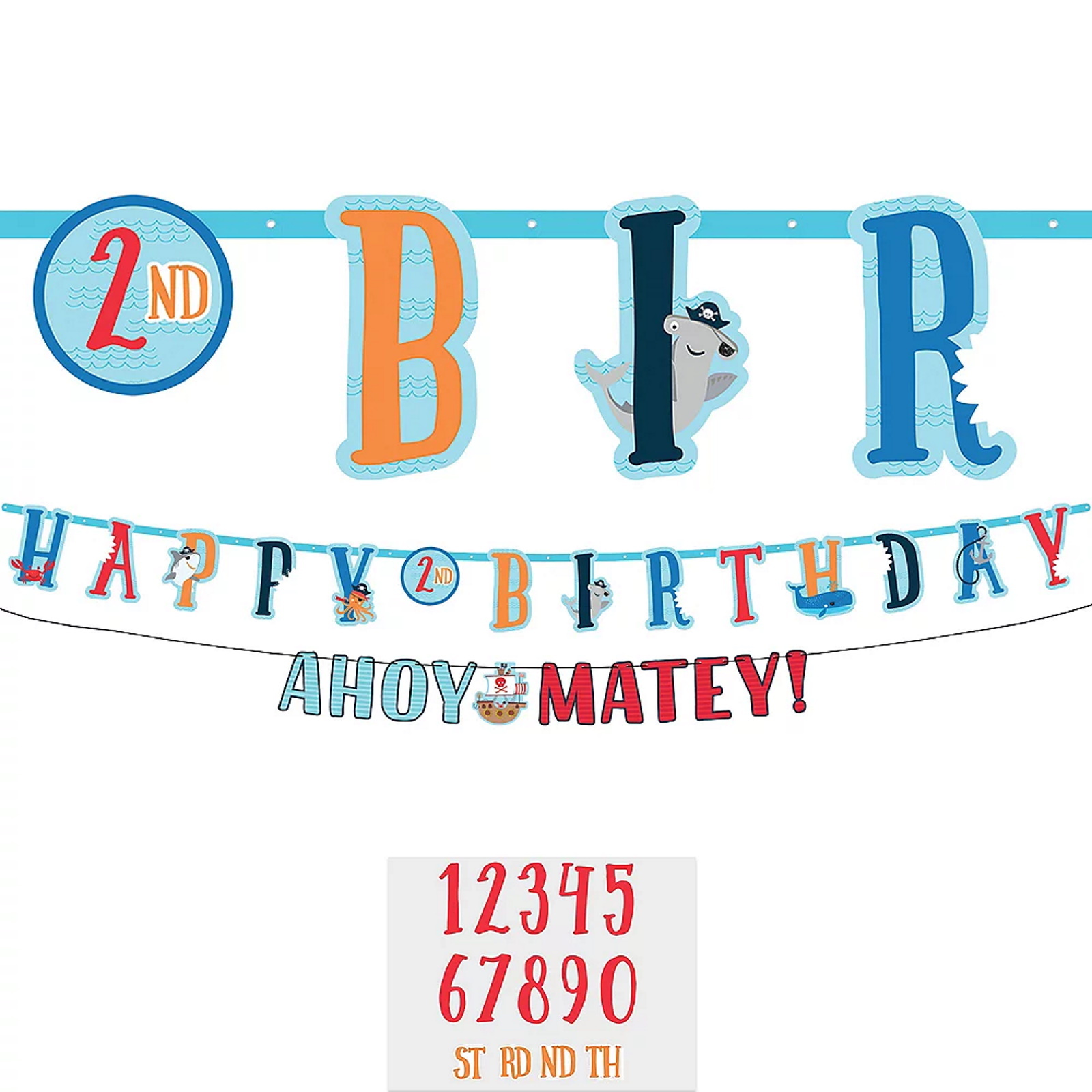 Ahoy Birthday Add An Age Jumbo Banner Kit