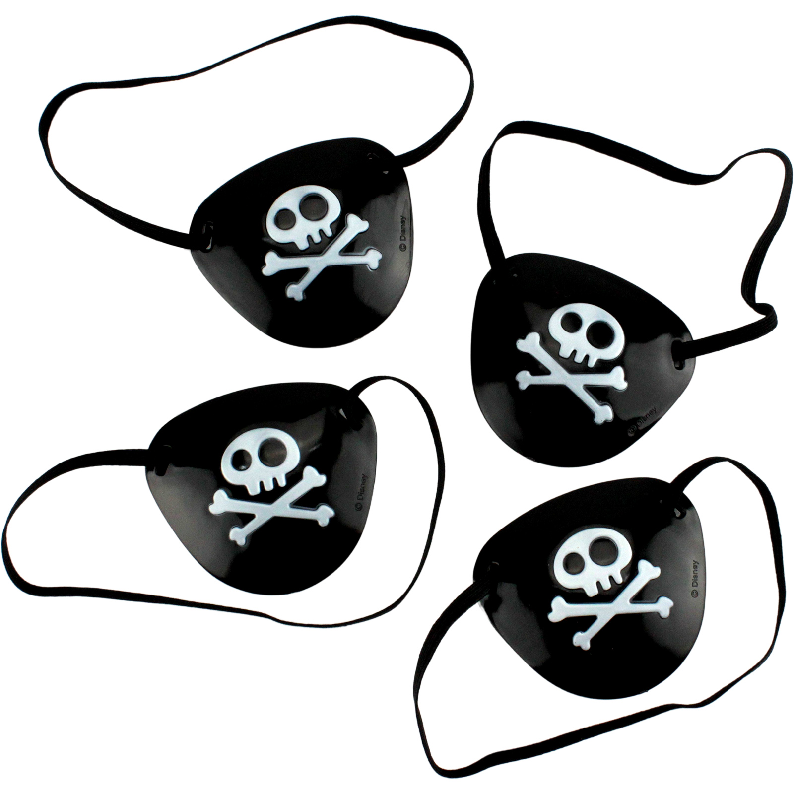 Plastic Pirate Eye Patches (Pack of 4) 