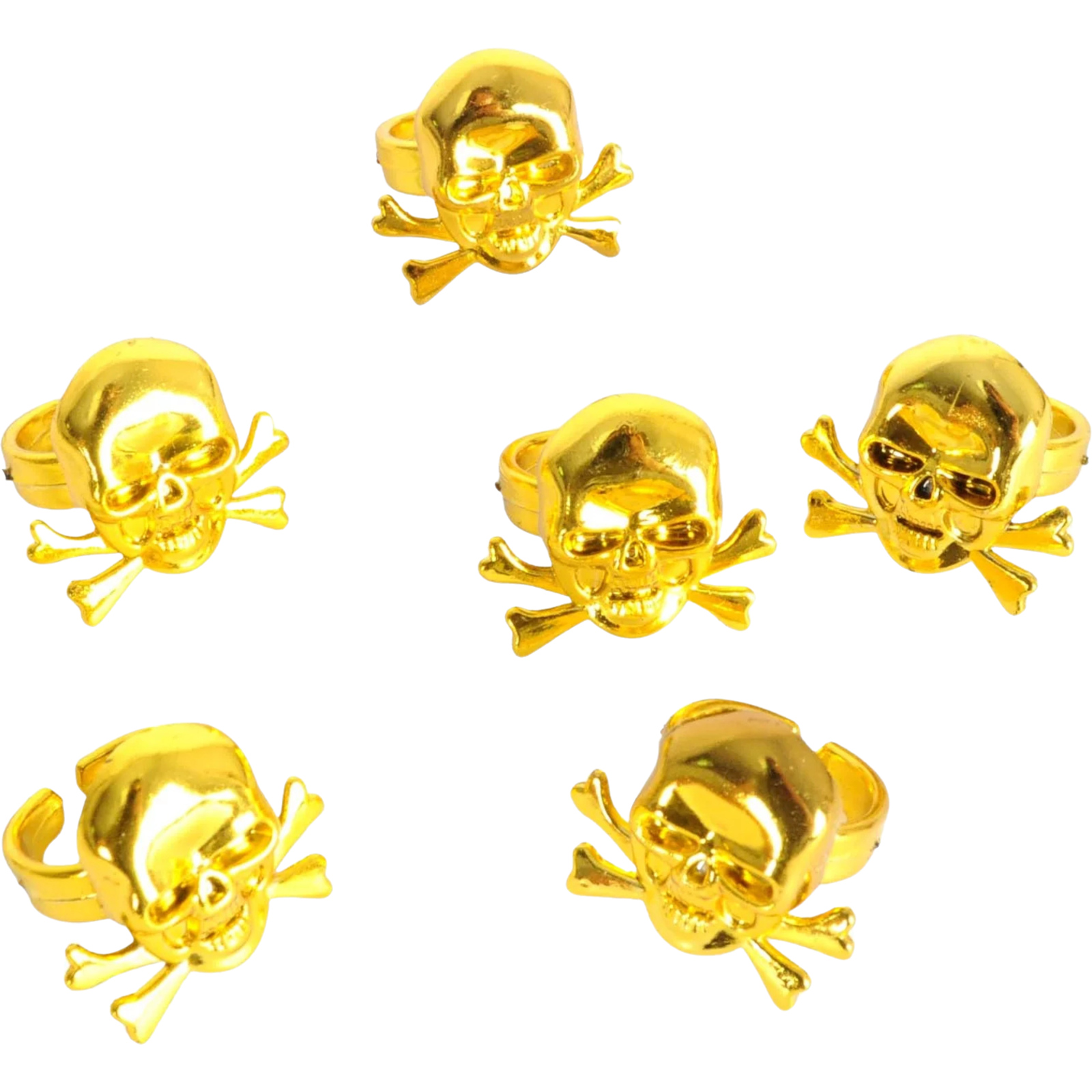 Gold Pirate Rings (Pack of 6)