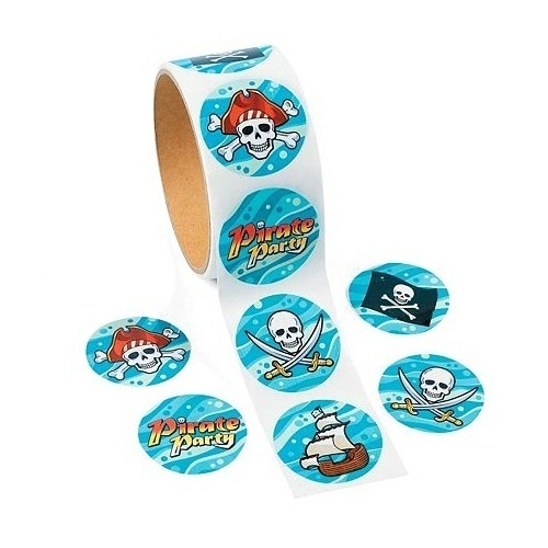 Pirate Stickers (Roll of 100)