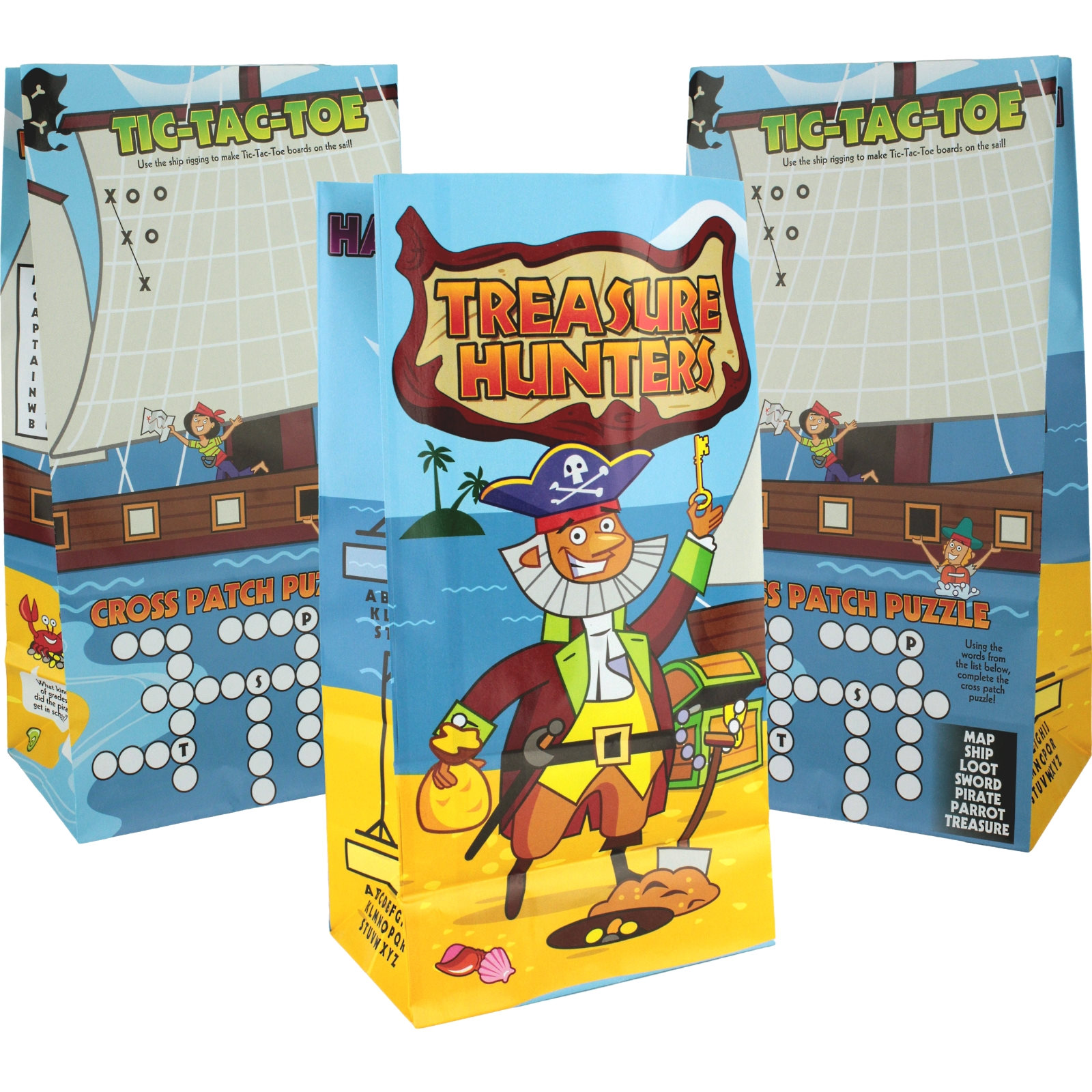 Pirate Treasure Hunter Paper Party Bags (Pack of 12)