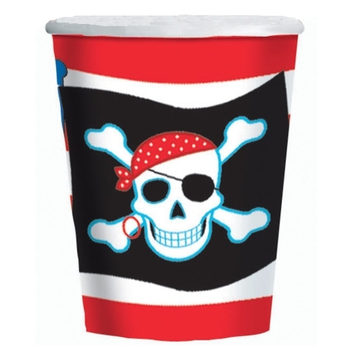 Pirate Paper Cups (Pack of 8)