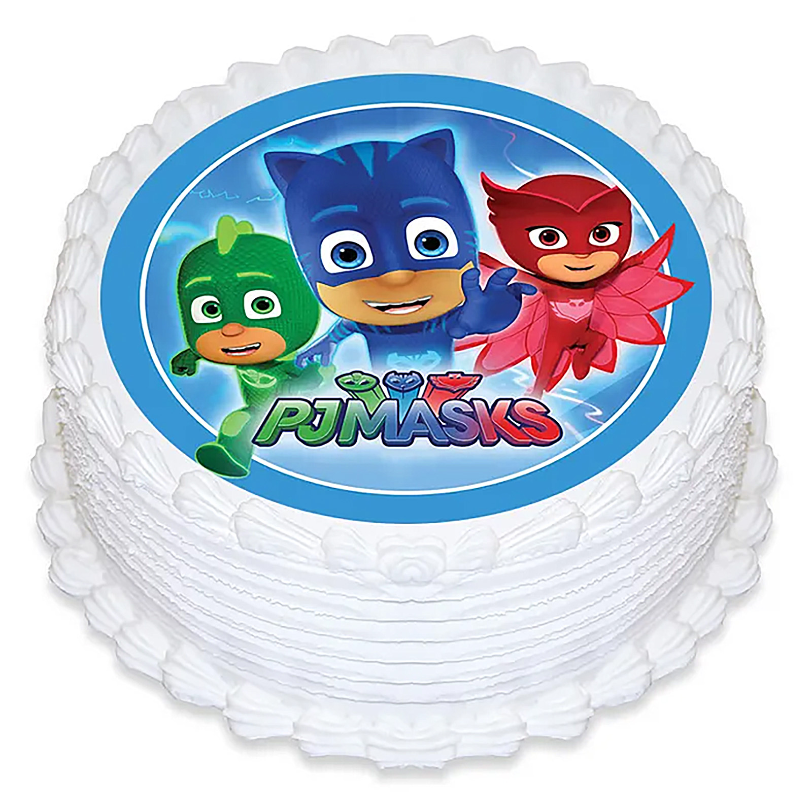 PJ Masks Round Edible Icing Cake Decoration