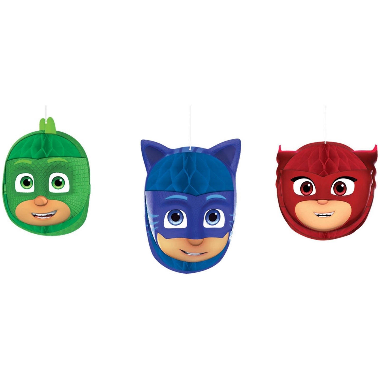 PJ Masks Honeycomb Decorations (Pack of 3)