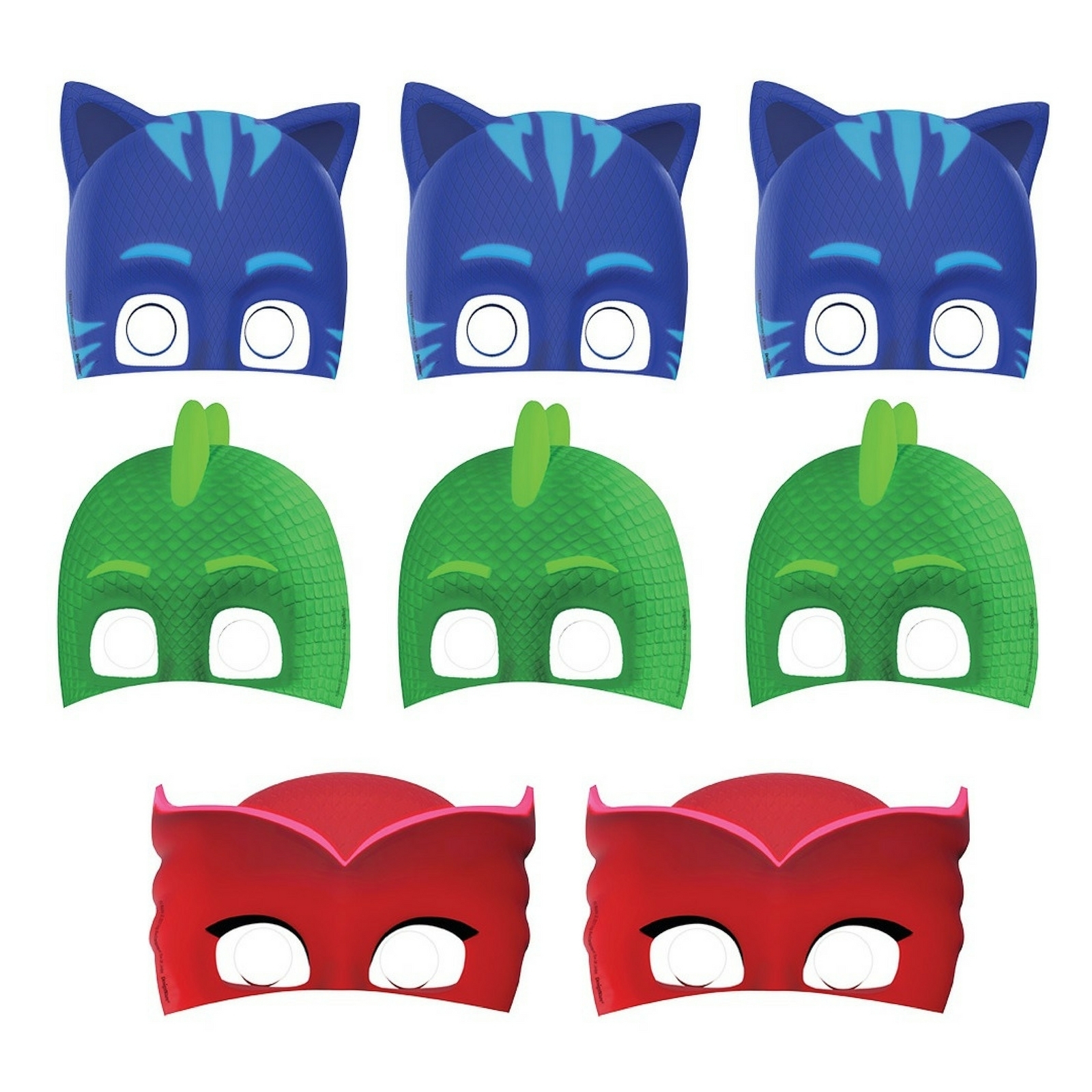 PJ Masks Party Masks (Pack of 8)