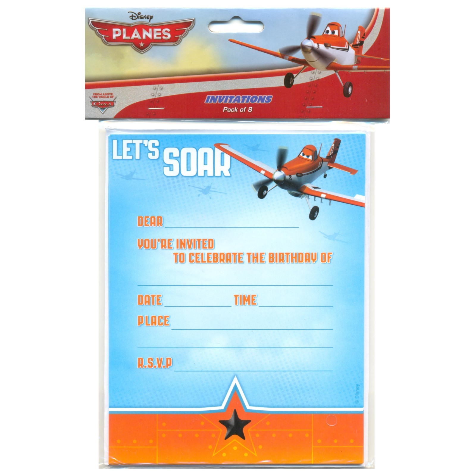 Disney Planes Party Invitations (Pack of 8)