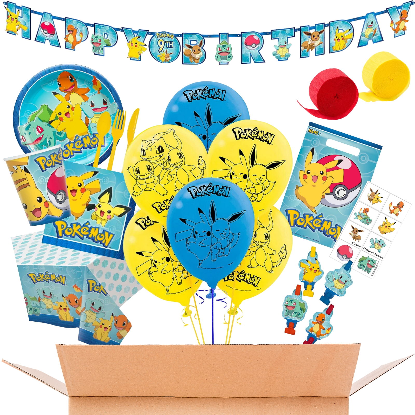 Pokemon Mega Party Set for 8 Guests