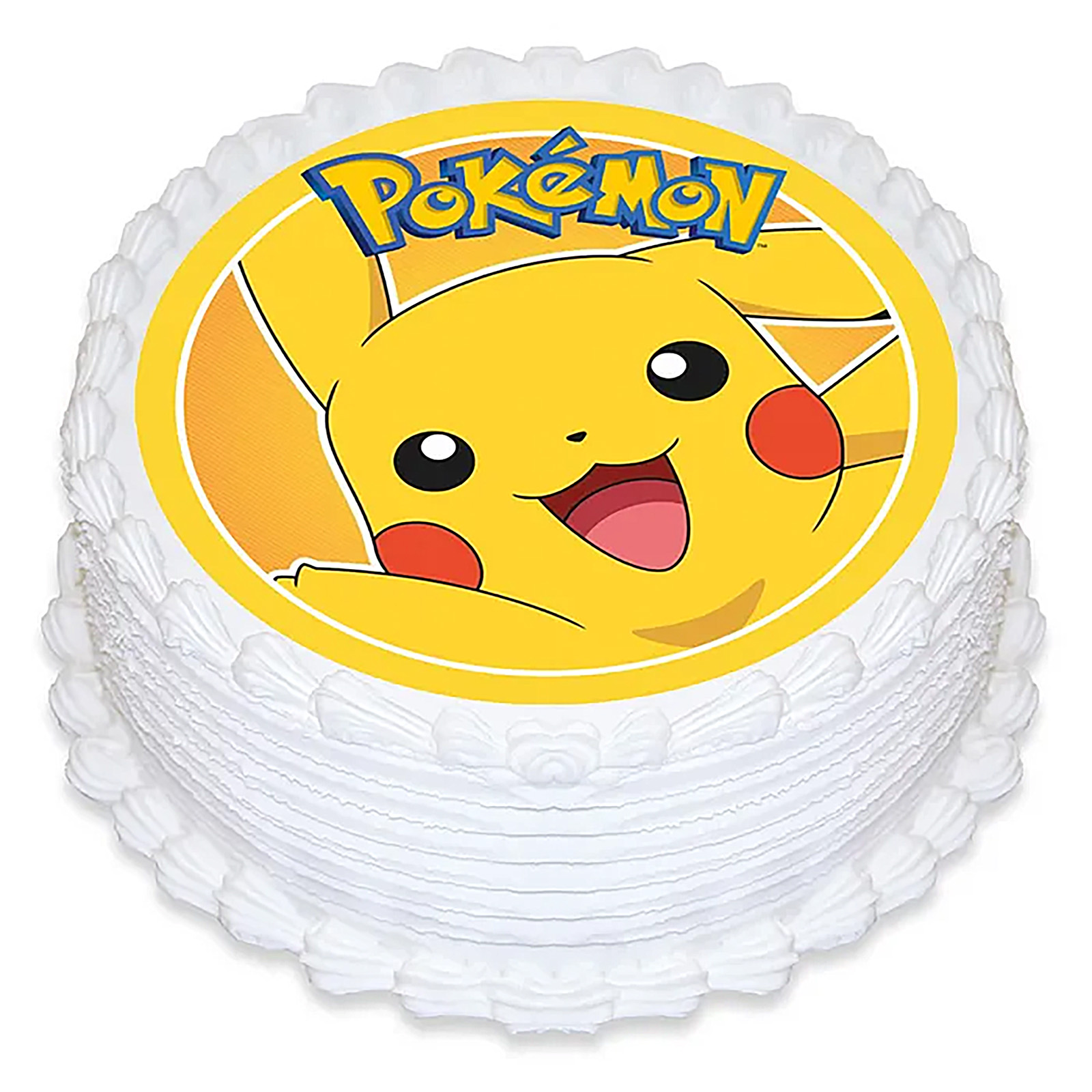 Pokemon Pikachu Round Edible Icing Cake Decoration
