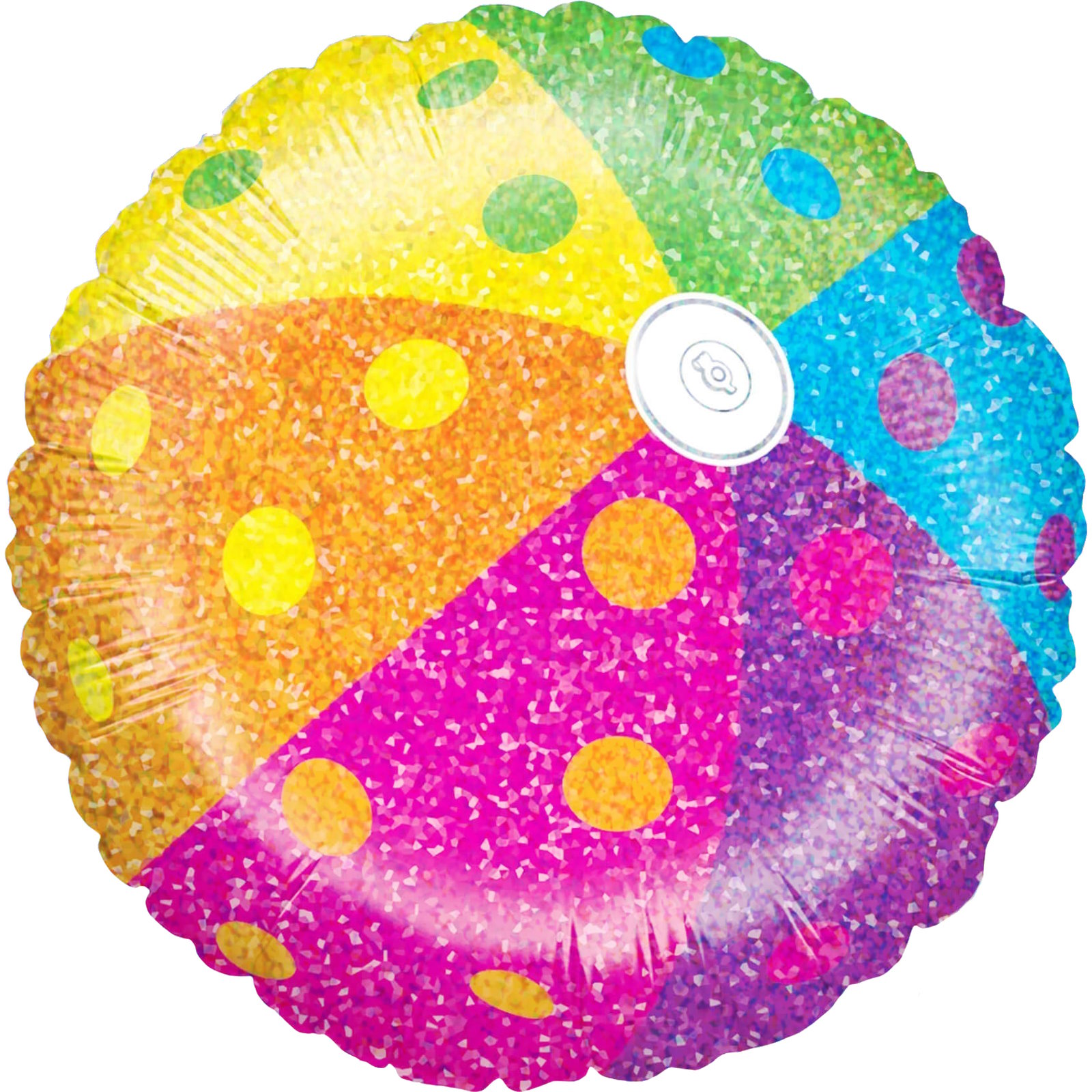 Holographic Beach Ball Helium Balloon