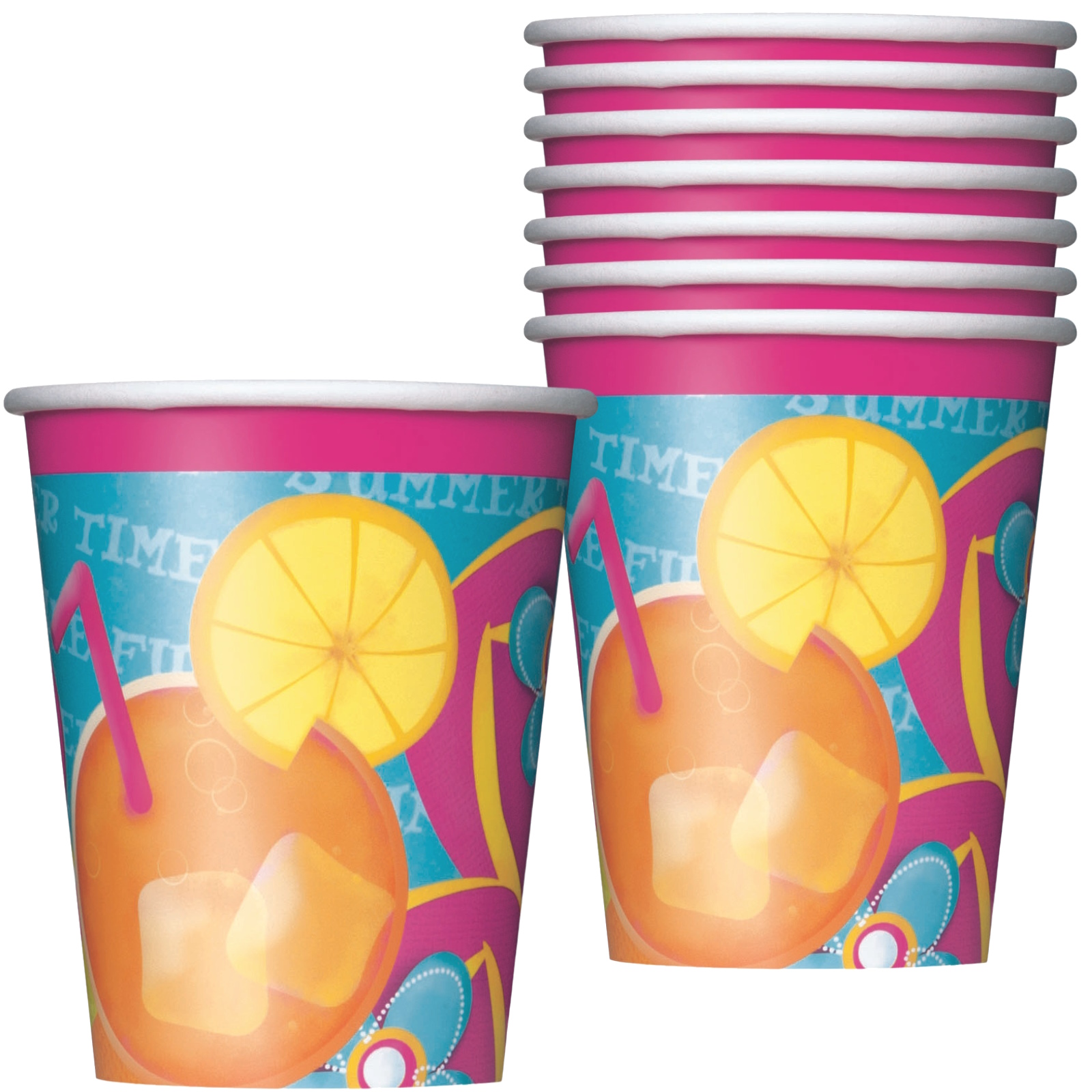 Summertime Splash Paper Cups (Pack of 8)