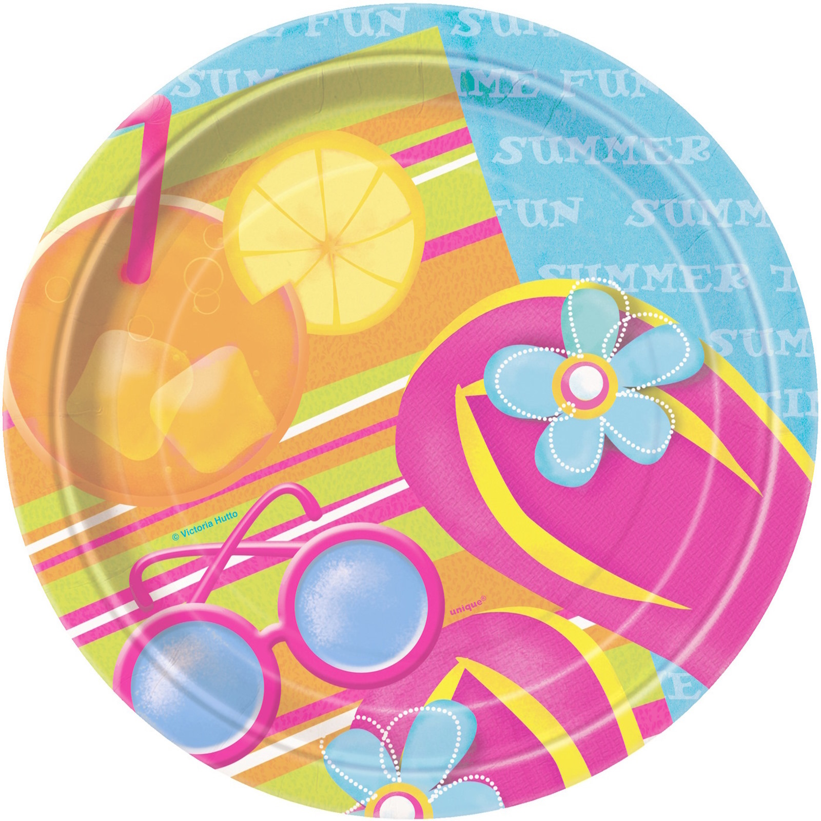 Summertime Splash Small Paper Plates (Pack of 8)