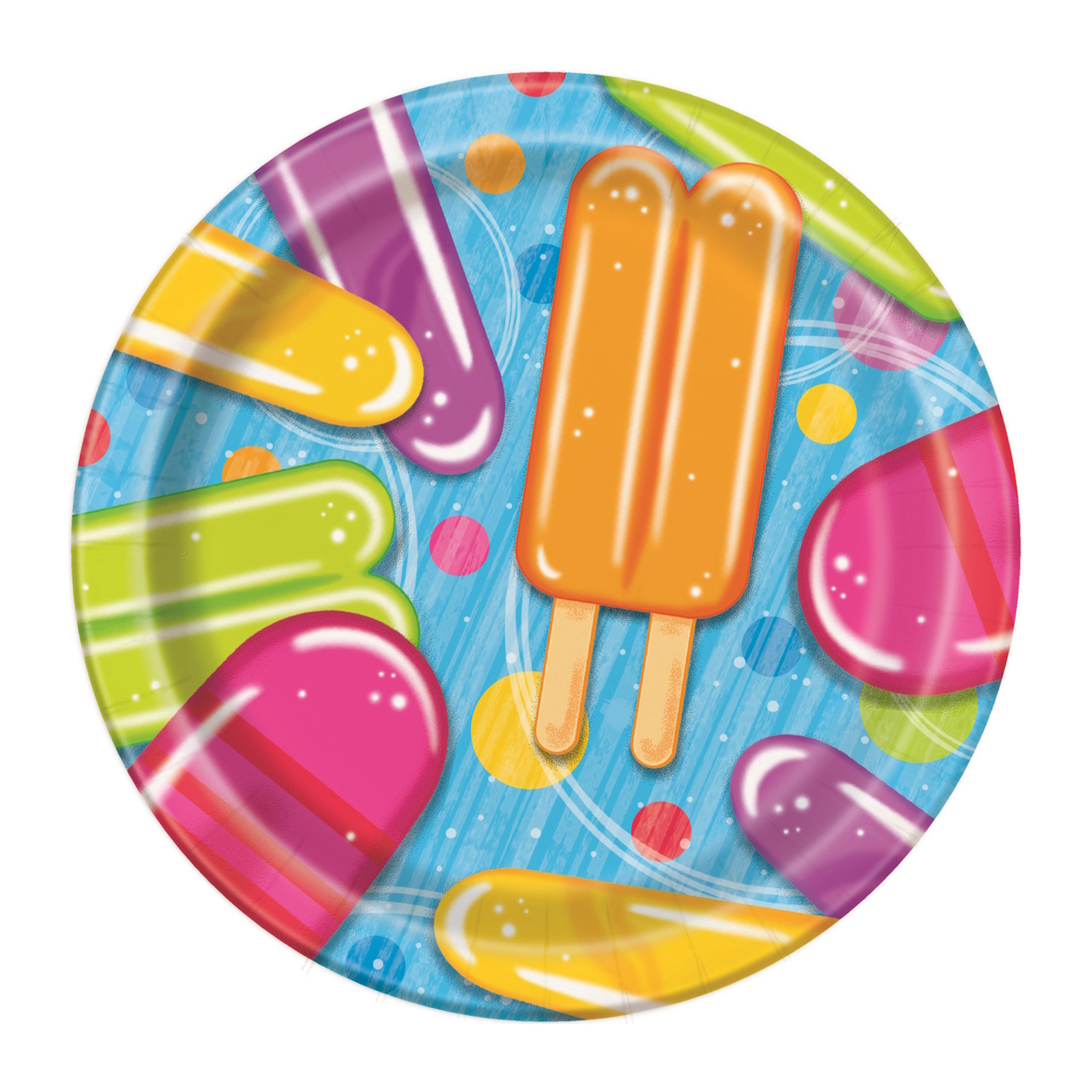 Popsicle & Ice Cream Party Small Paper Plates (Pack of 8) 