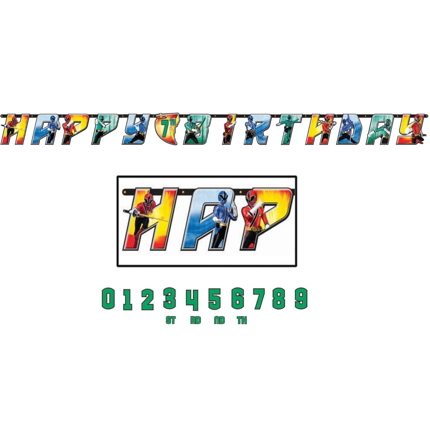 Power Rangers Samurai Jumbo Add an Age Banner Kit