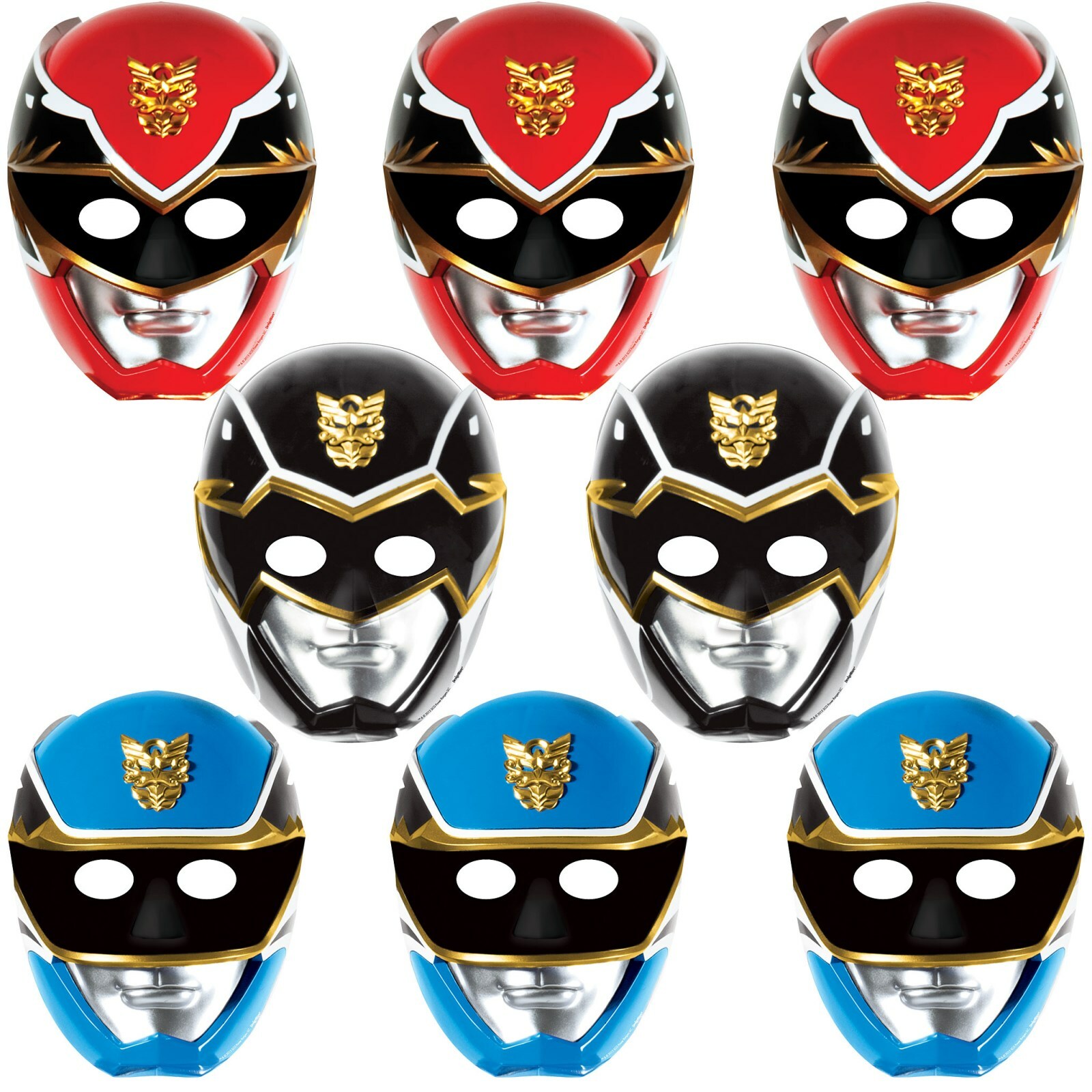 Power Rangers Megaforce Party Masks (Pack of 8)