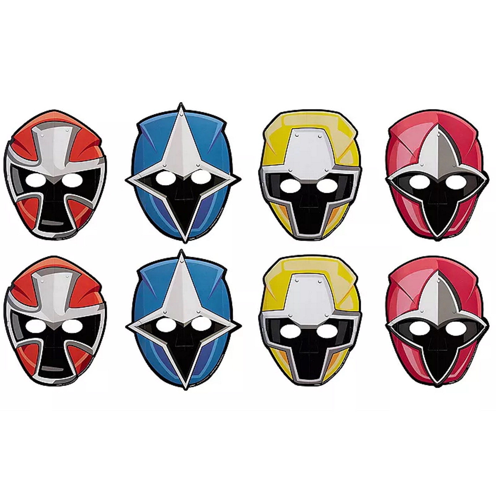 Power Rangers Ninja Steel Party Masks (Pack of 8)