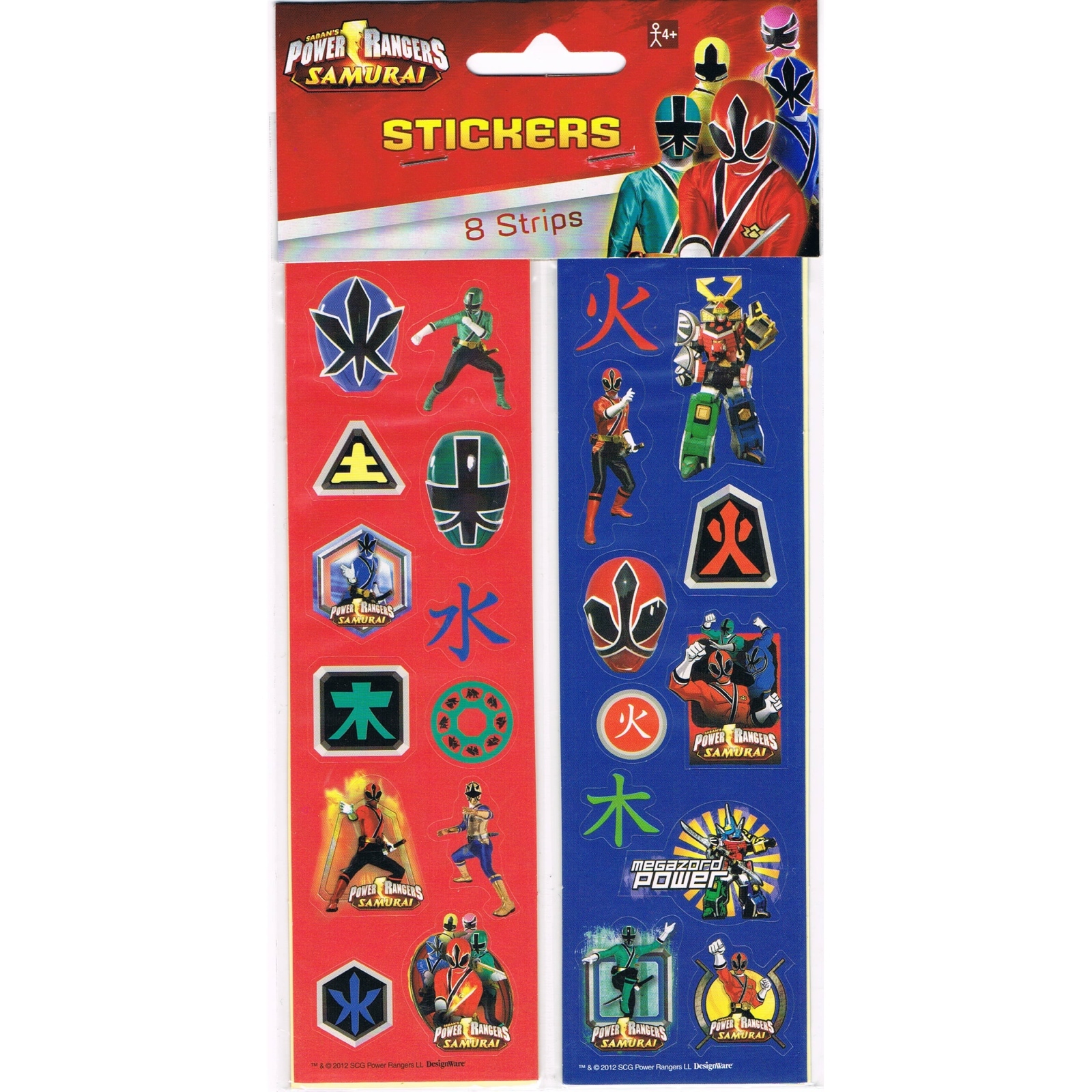 Power Rangers Samurai Stickers (8 Sheets)