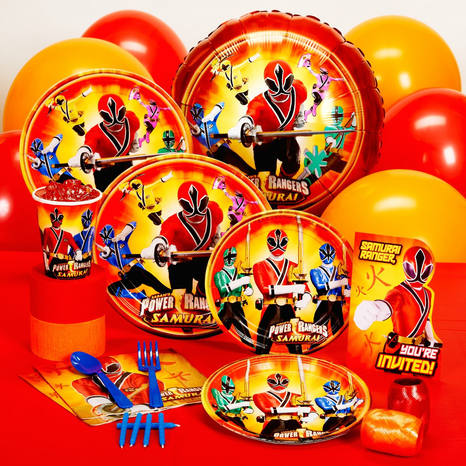 Power Rangers Samurai Birthday Party Pack for 8 Guests