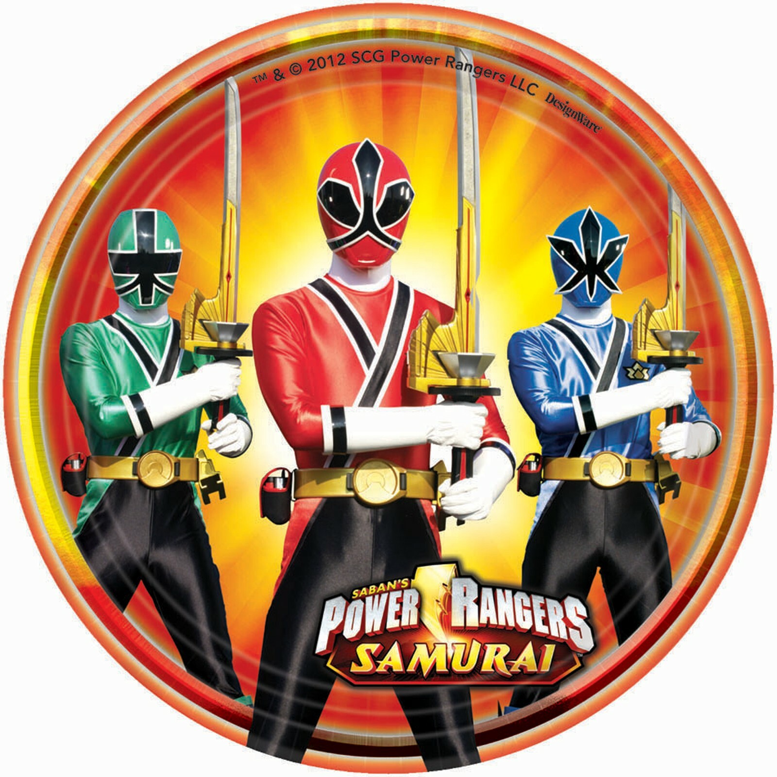 Power Rangers Samurai Small Paper Plates (Pack of 8)
