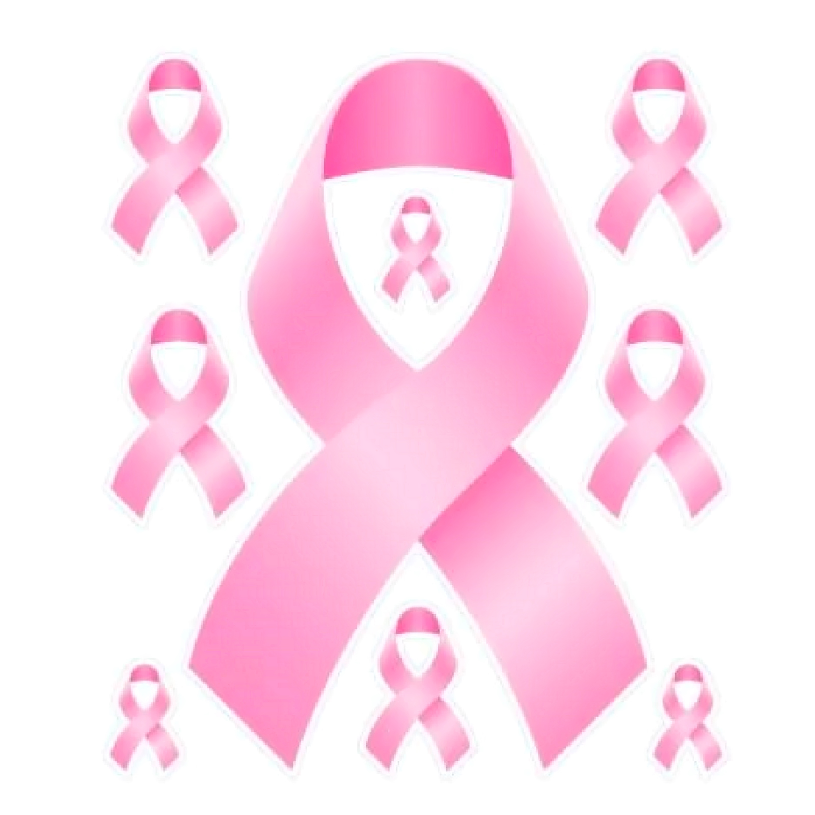 Pink Ribbon Window Clings