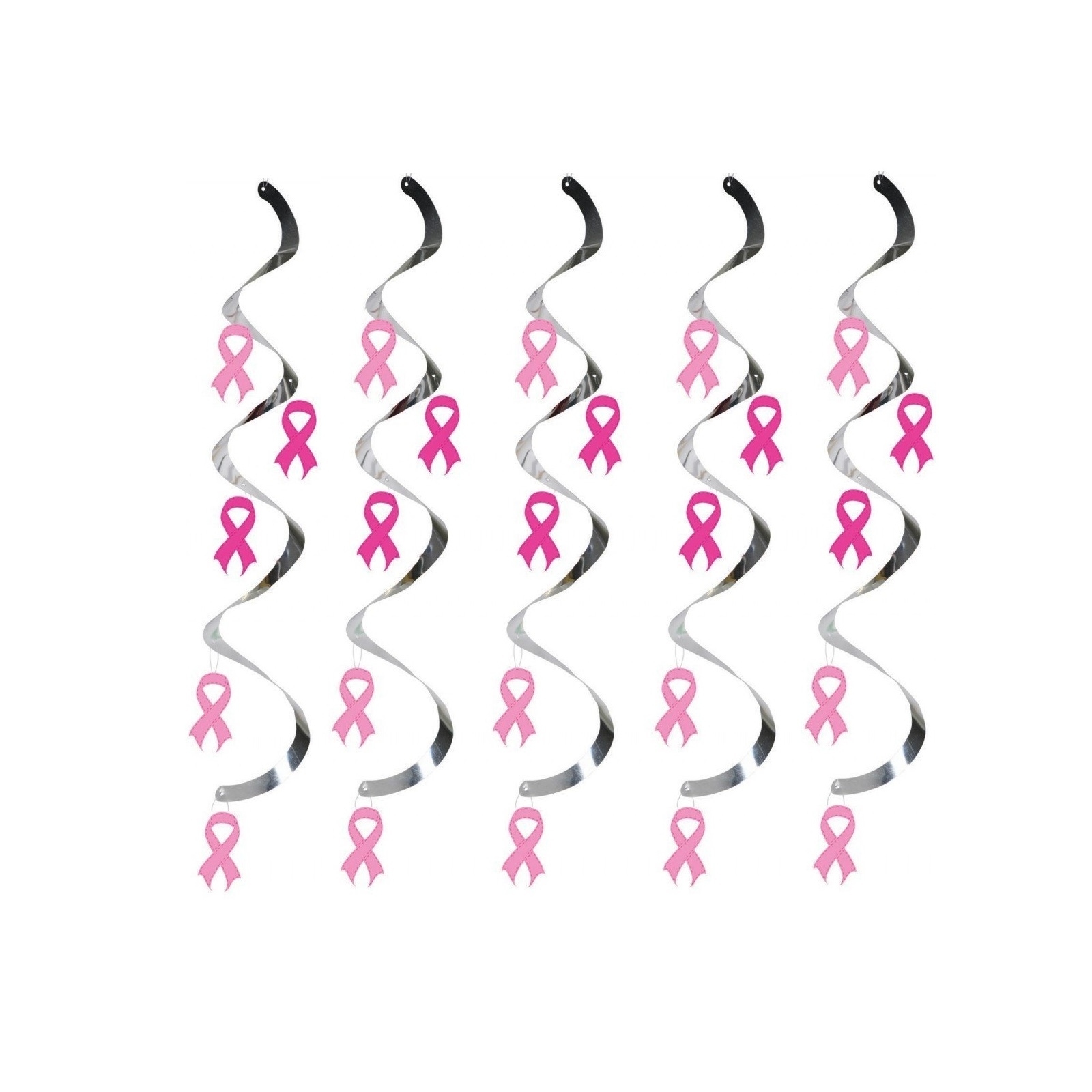 Pink Ribbon Dizzy Danglers (Pack of 5)