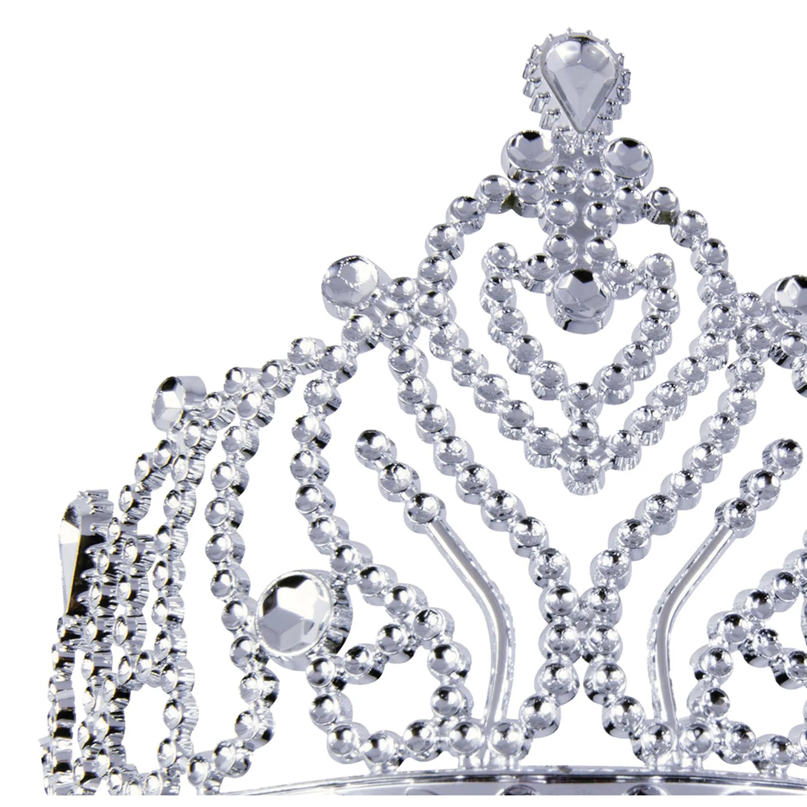 Tiara Plastic Silver Child Costume Accessory