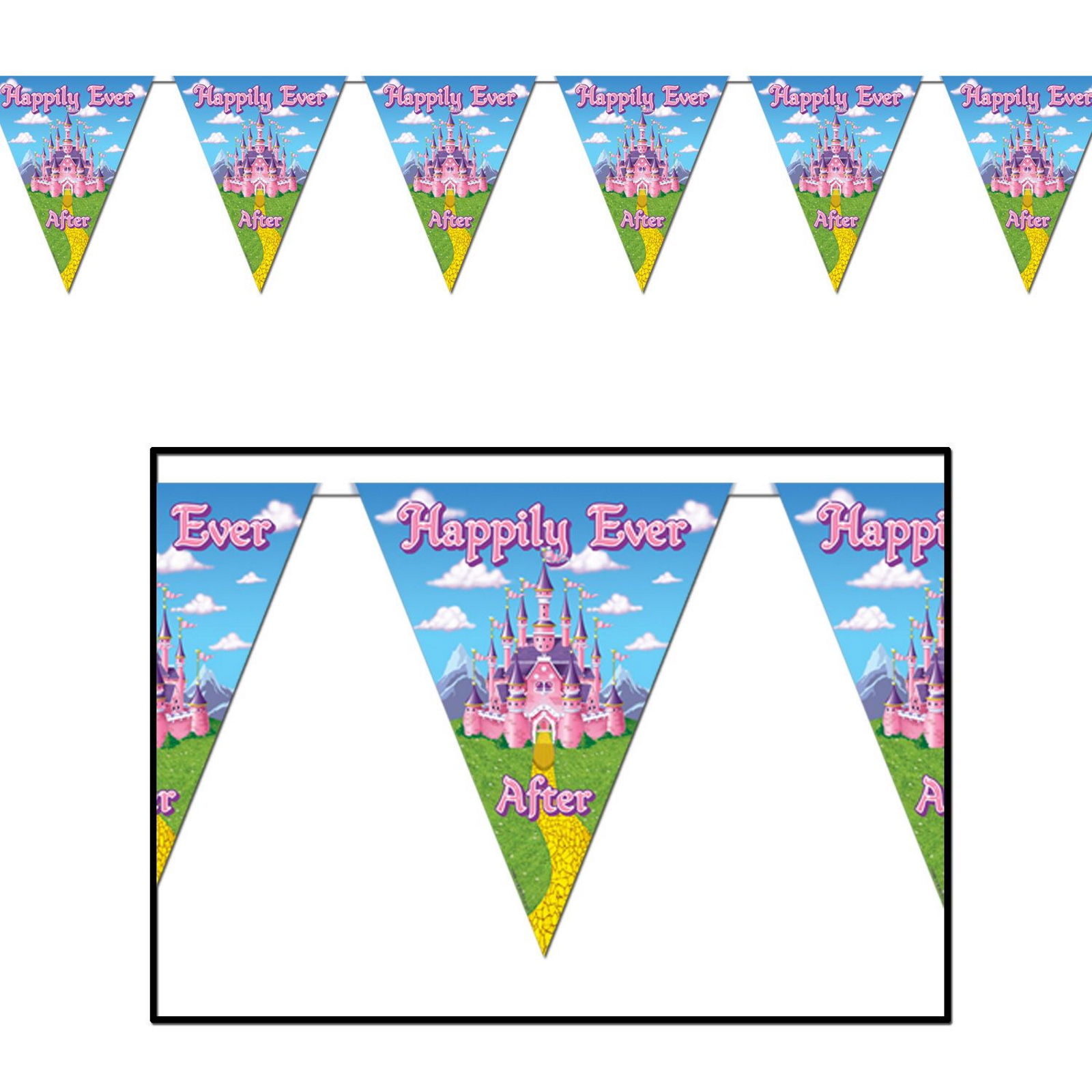 Princess Happily Ever After Plastic Flag Banner