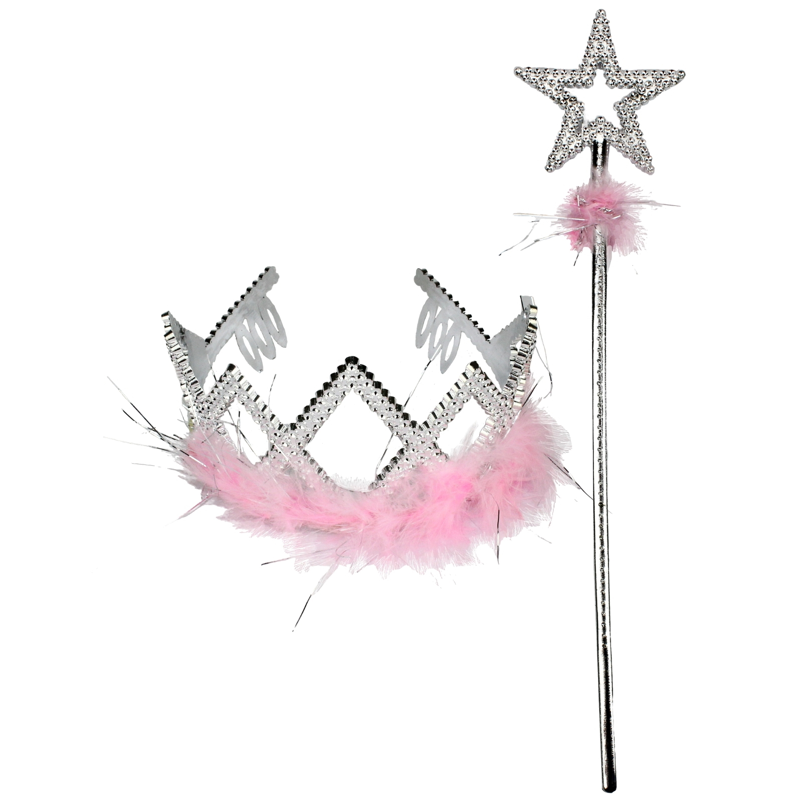 Plastic Princess Crown and Wand Set