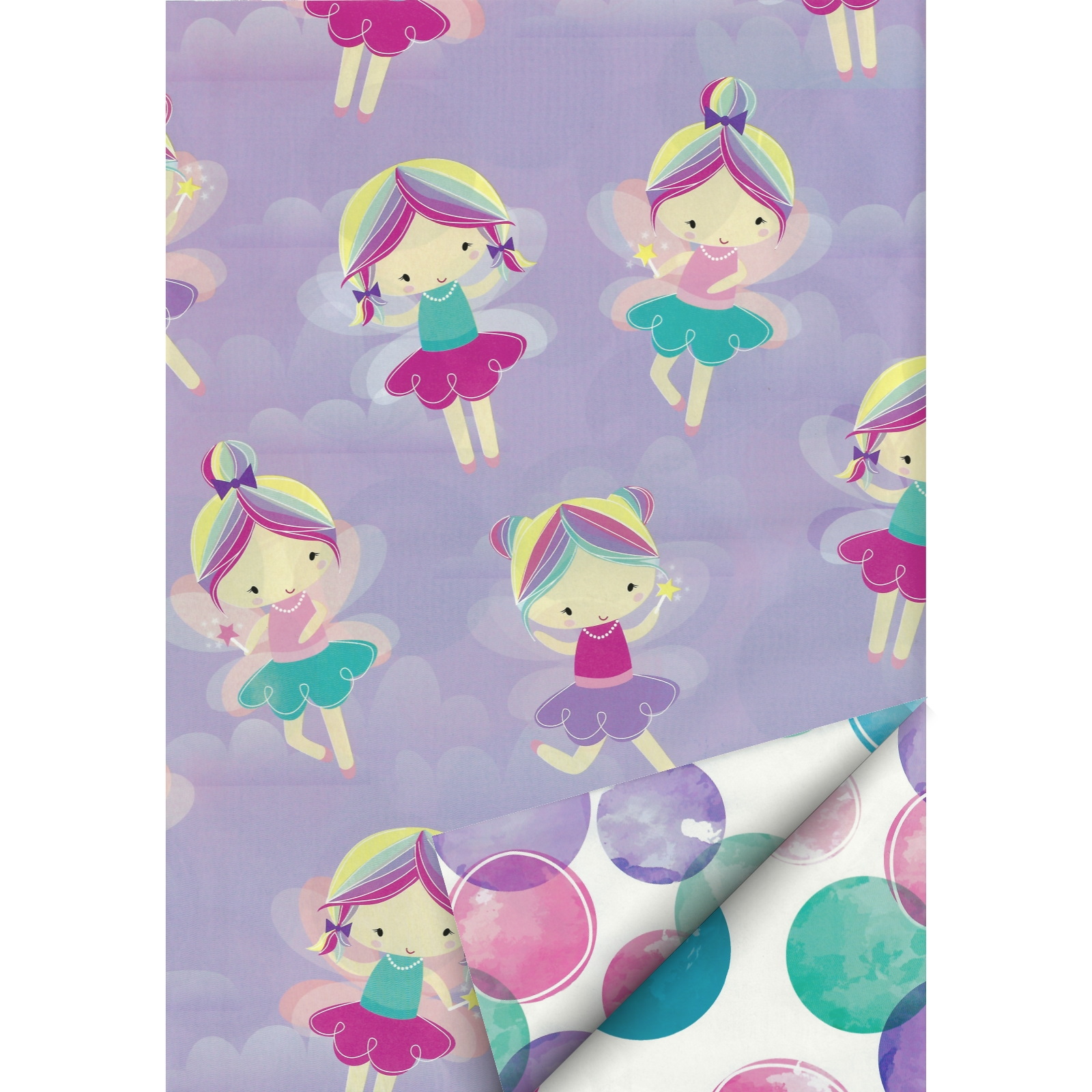 Rainbow Fairies and Bubbles Wrapping Paper (1 Sheet) 