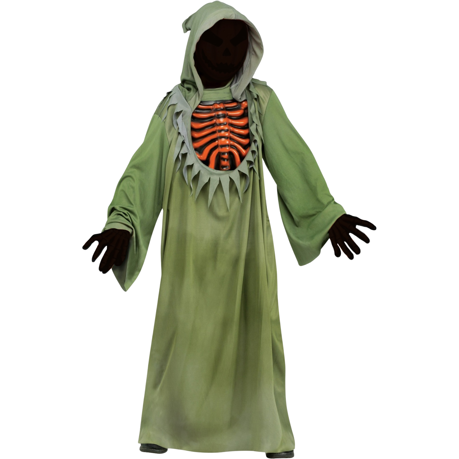 Kids Evil Pumpkin Costume Large 8-10 Years