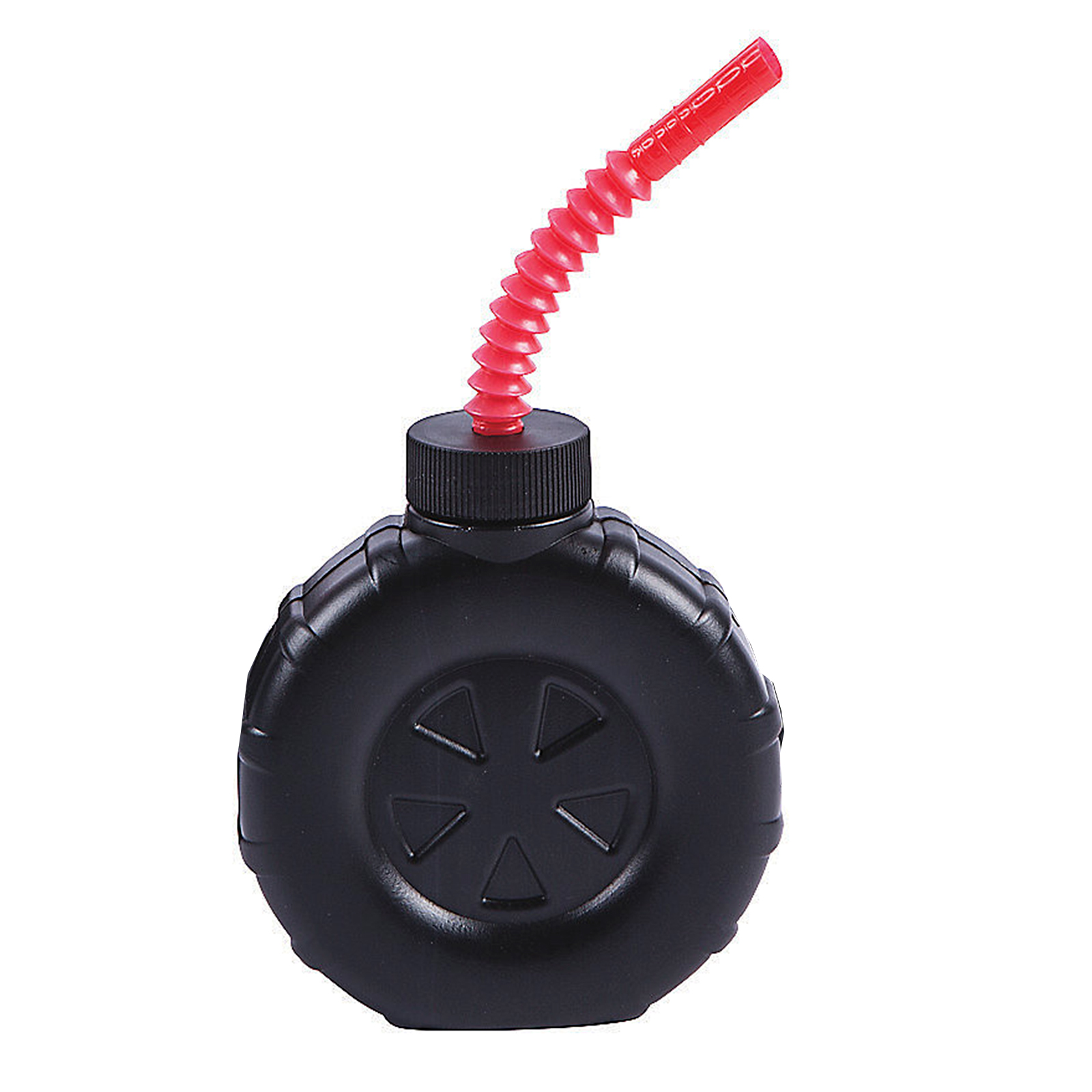 Cars & Trucks Tyre Bottle with Lid and Straw