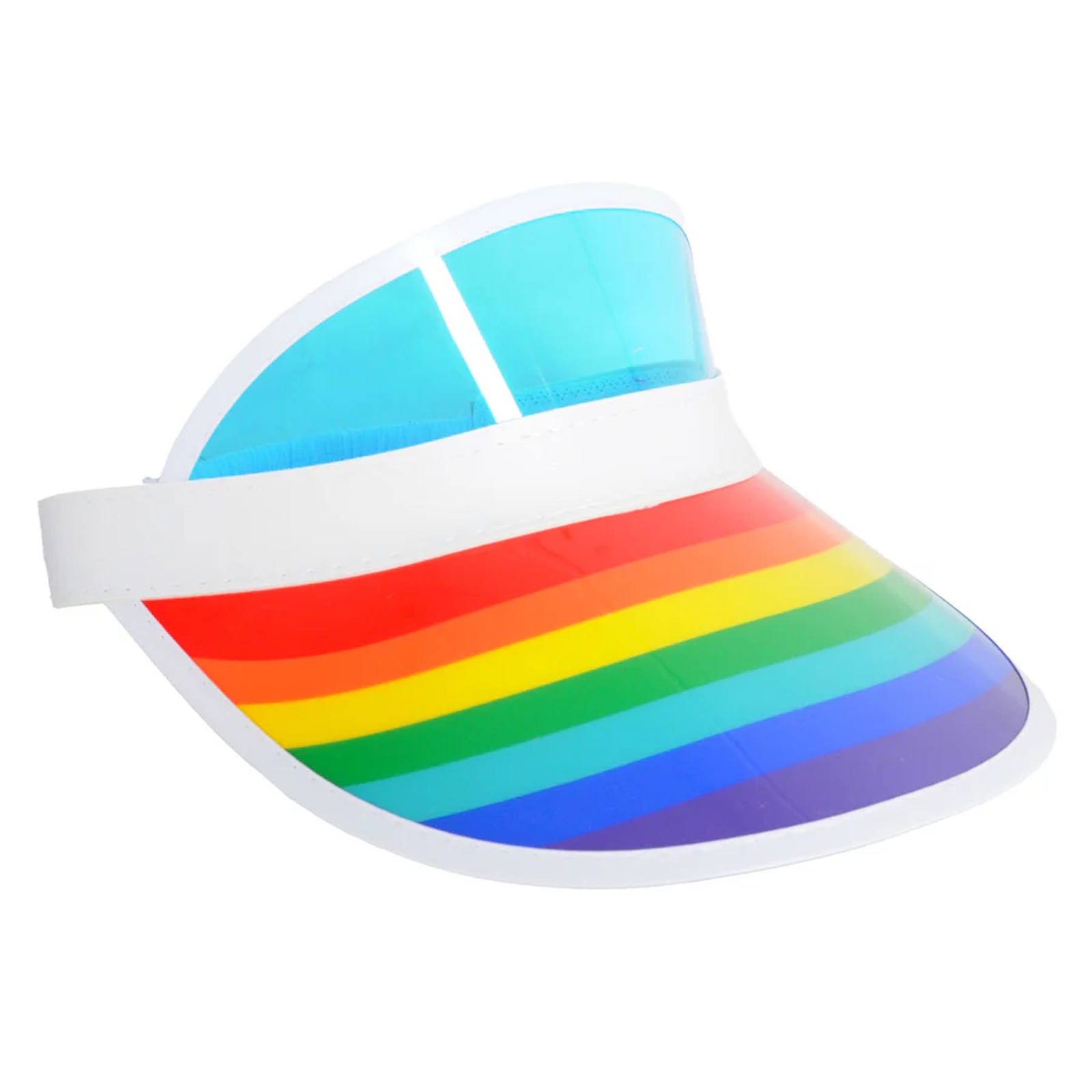 Rainbow Striped Visor 