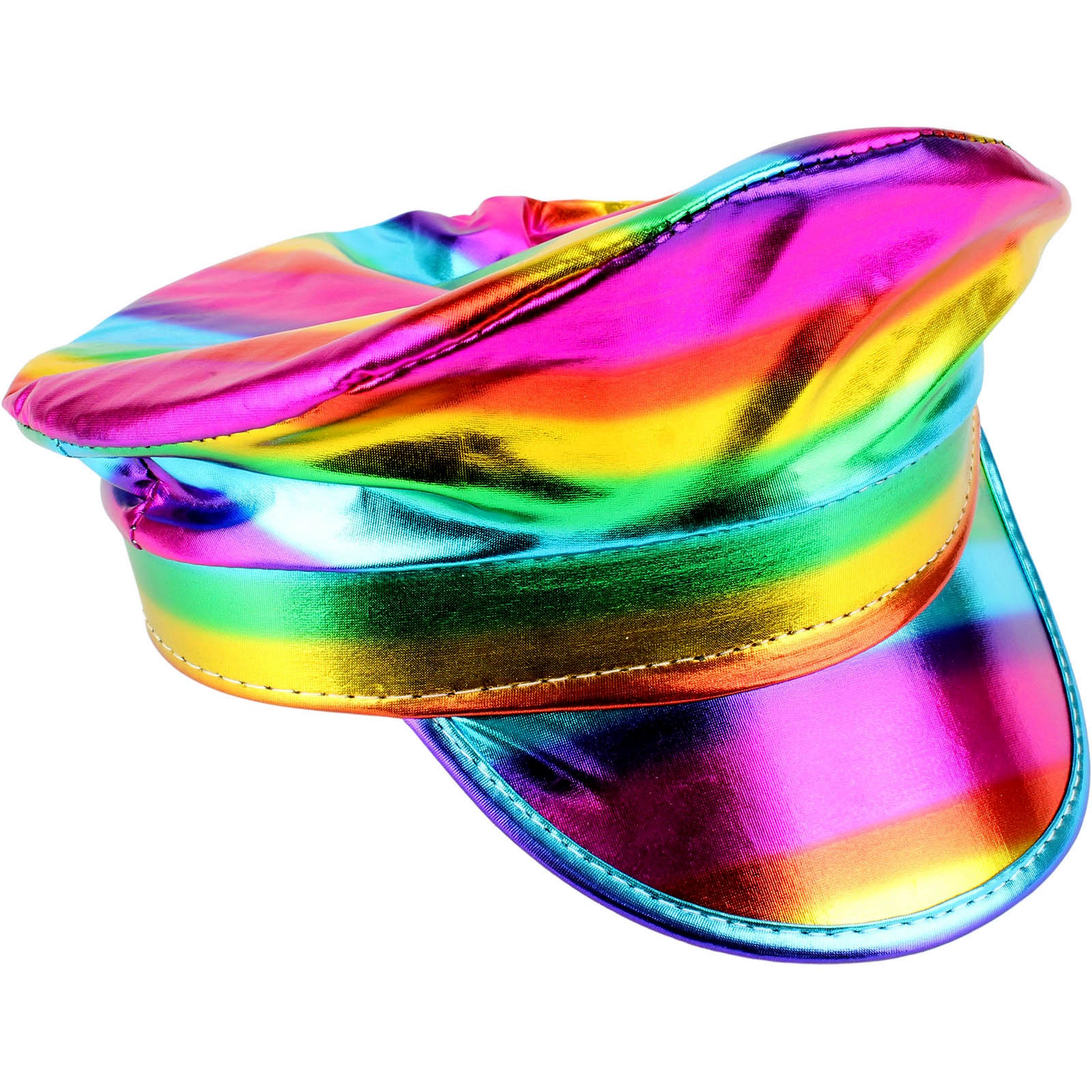 Rainbow Metallic Military Hat 