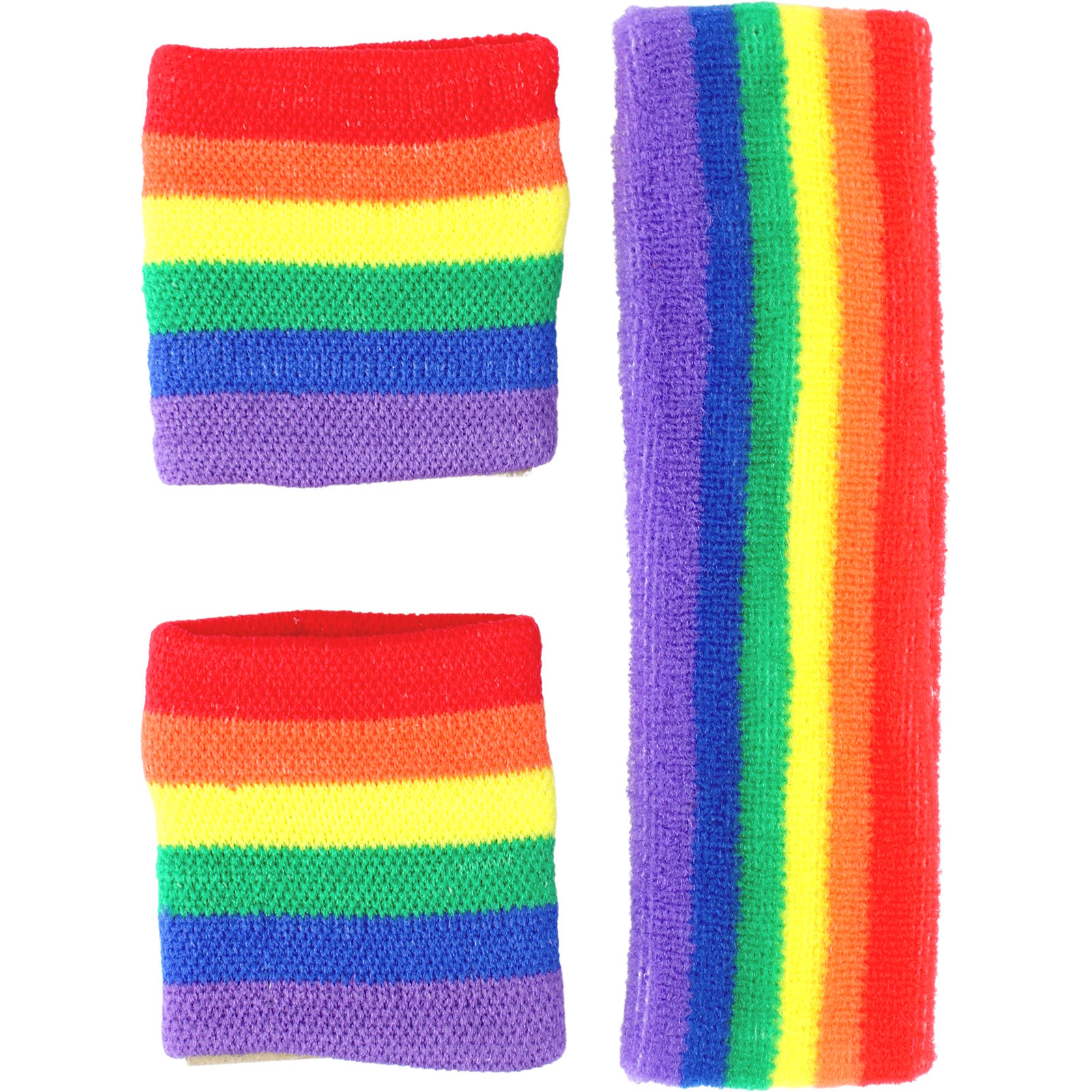 Rainbow Head and Wristband Set 