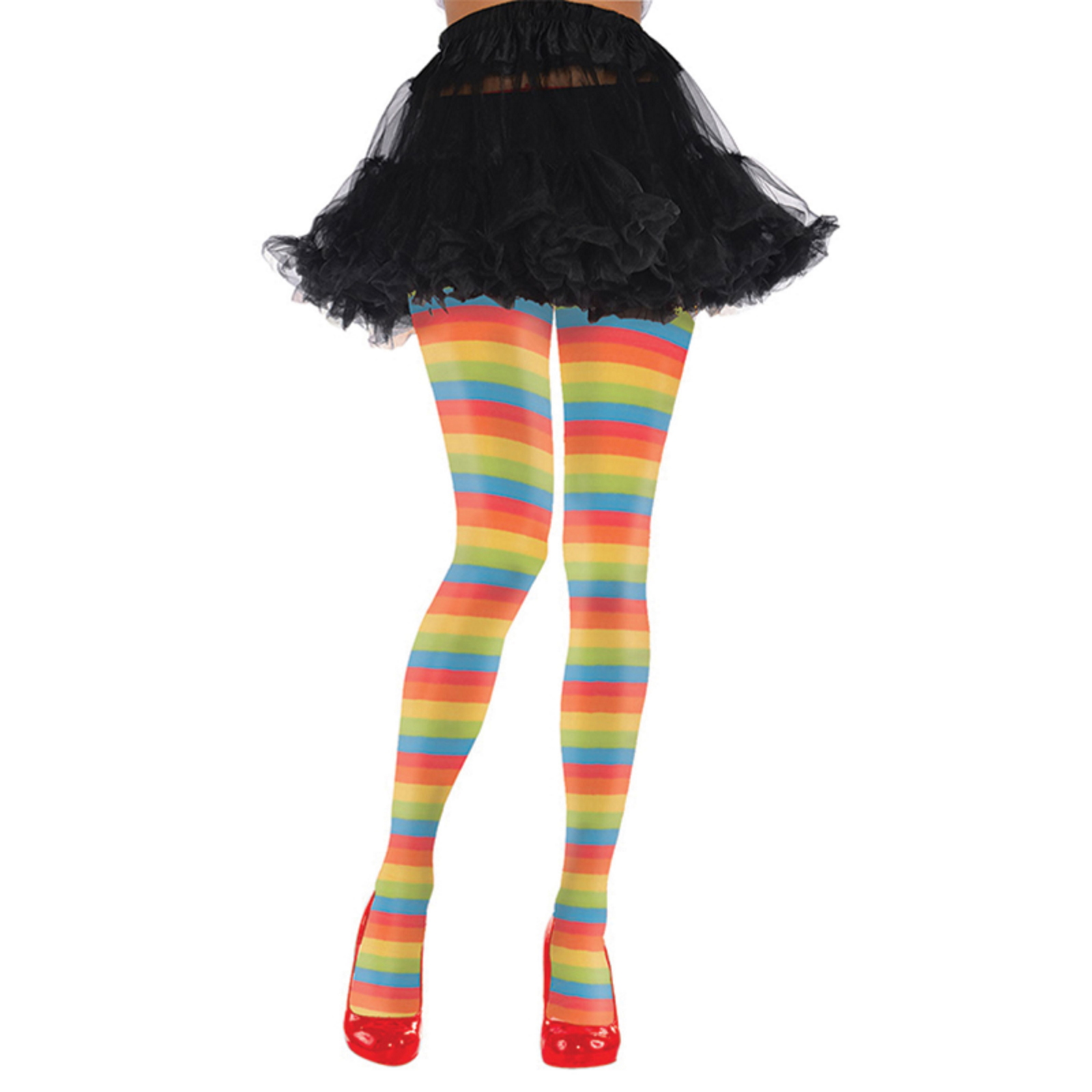 Adult Rainbow Striped Clown Tights