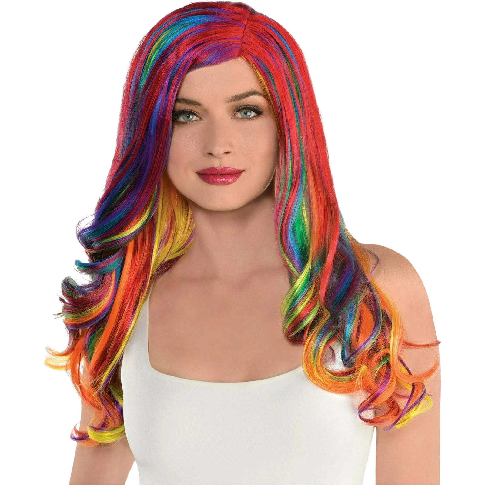 Rainbow Glam Long Wig