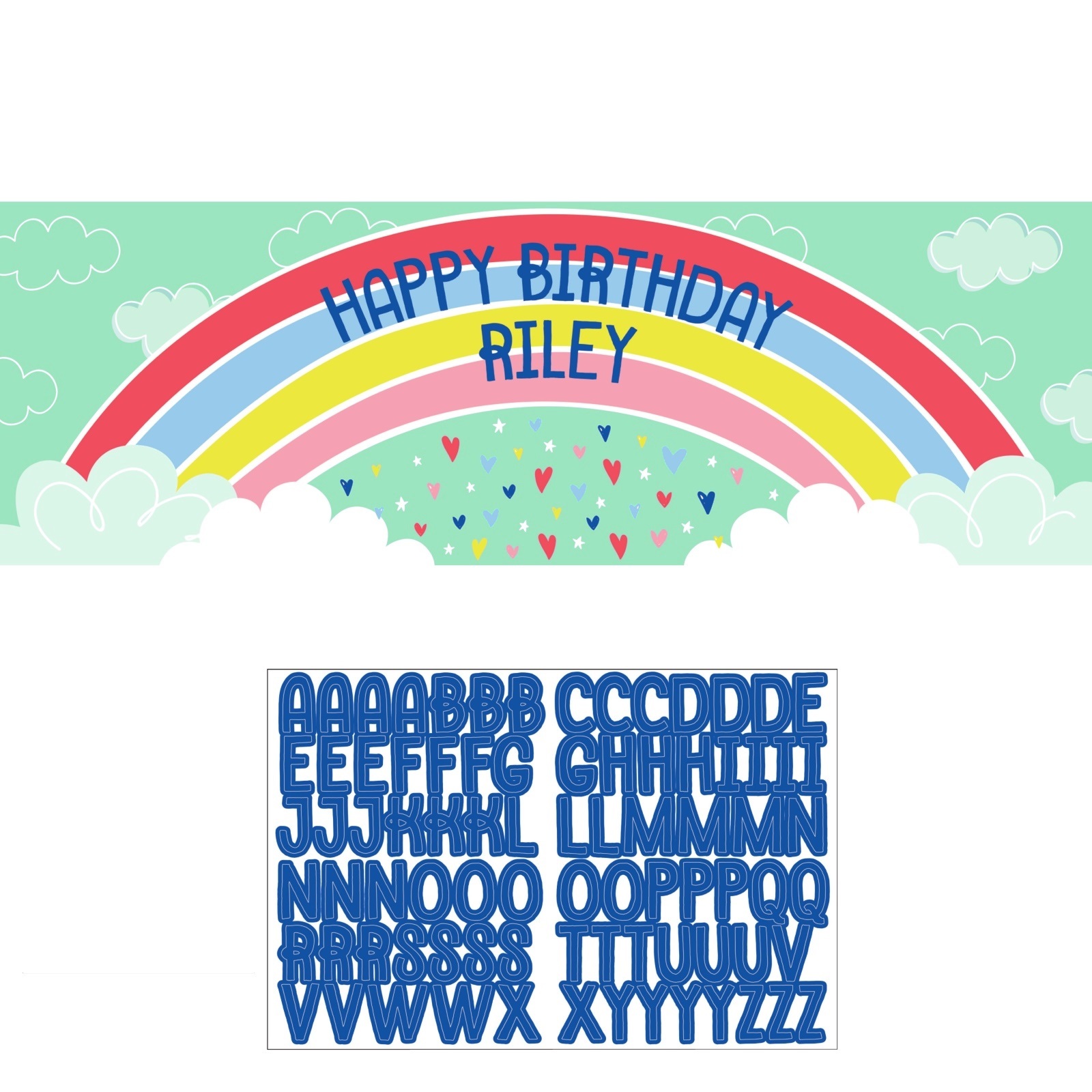 Over the Rainbow Personalised Giant Banner